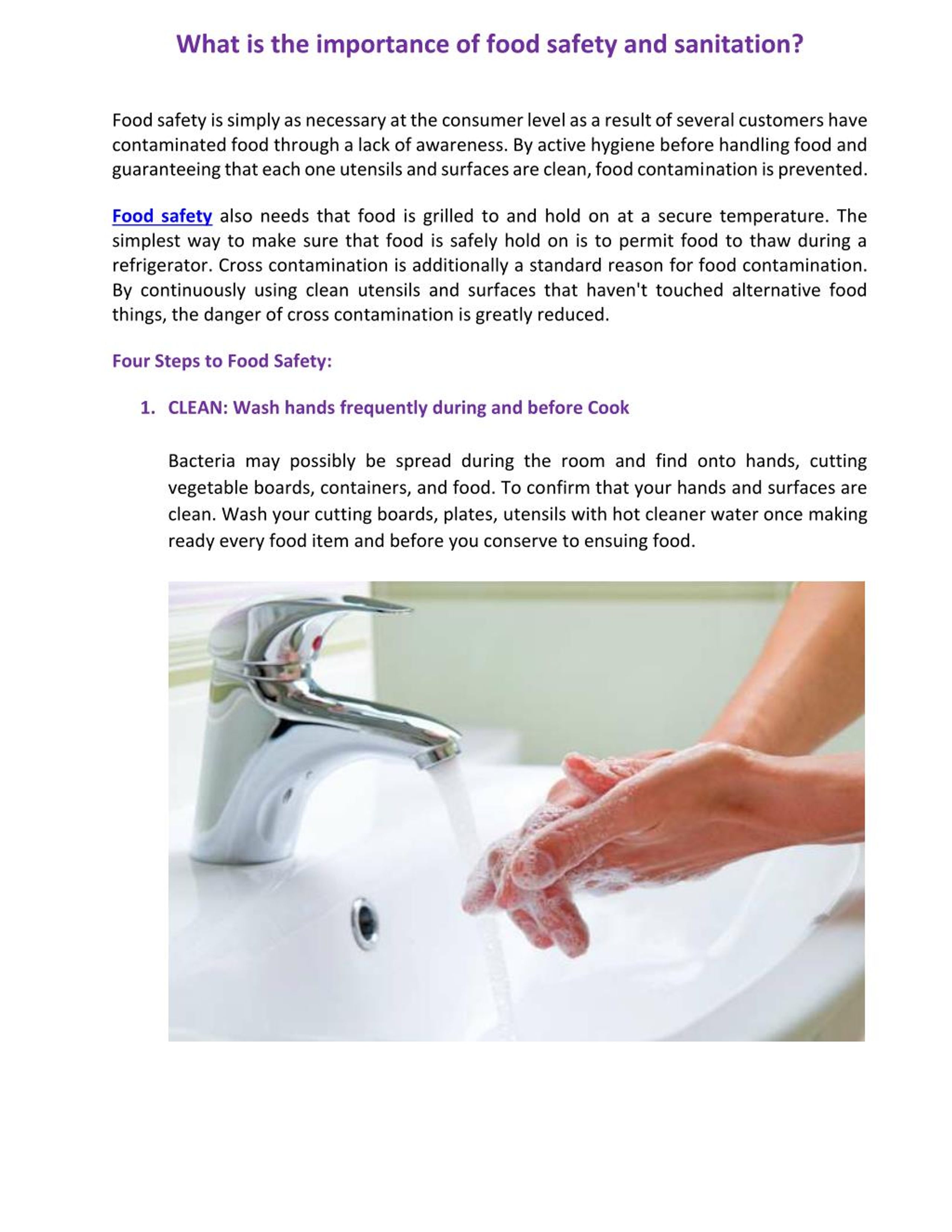 PPT What is the importance of food safety and sanitation? PowerPoint