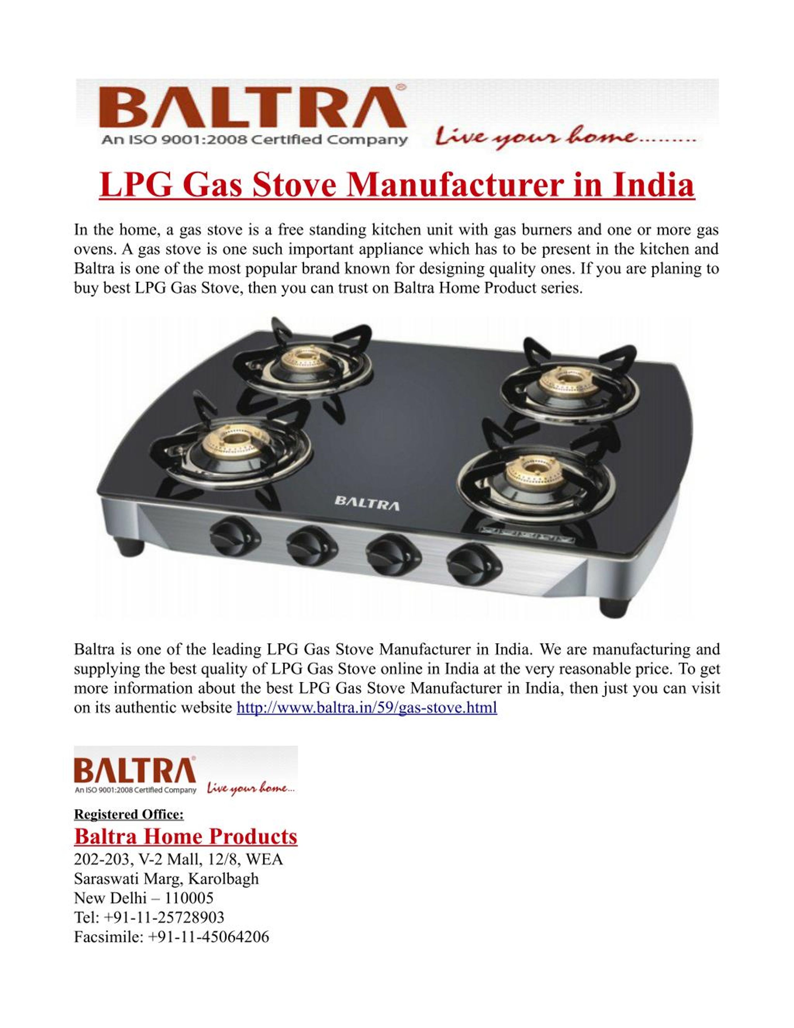 PPT LPG Gas Stove Manufacturer in India PowerPoint Presentation, free
