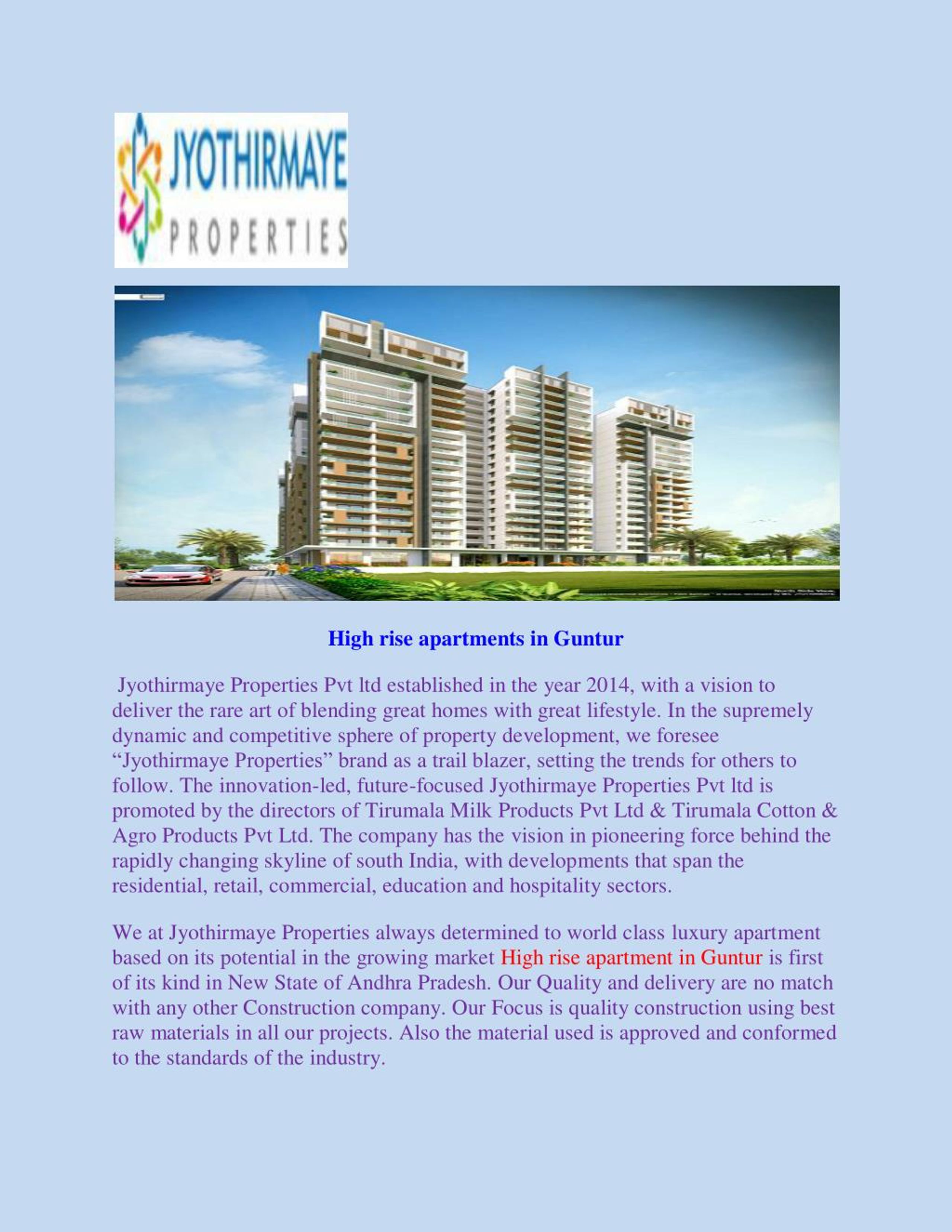 PPT High rise apartments in Guntur PowerPoint Presentation, free