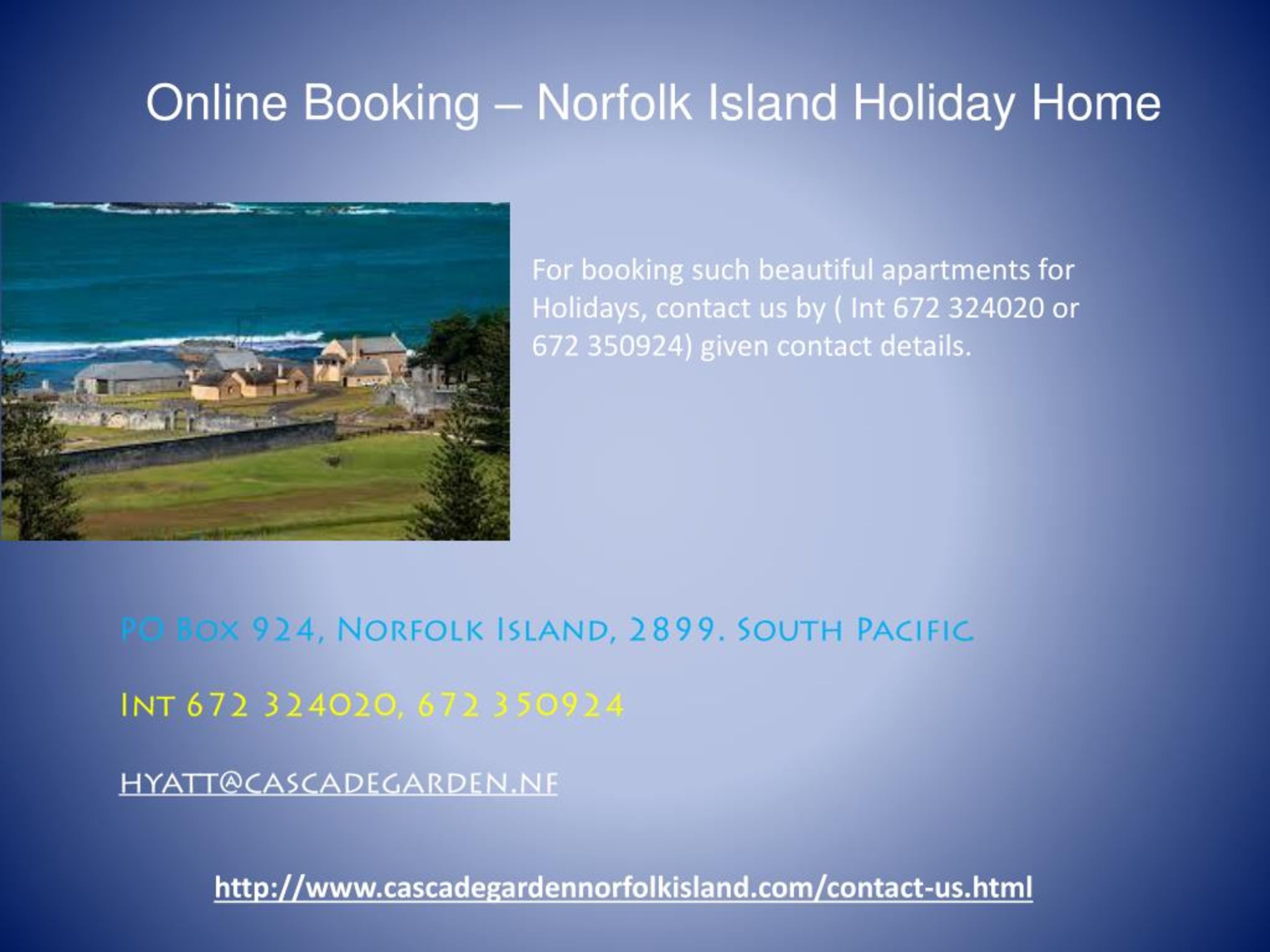 PPT Apartments Norfolk Island PowerPoint Presentation, free download