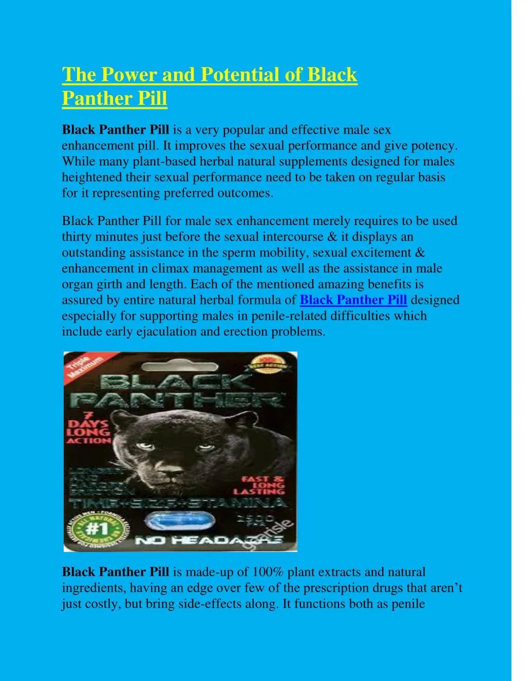 PPT The Power and Potential of Black Panther Pill PowerPoint