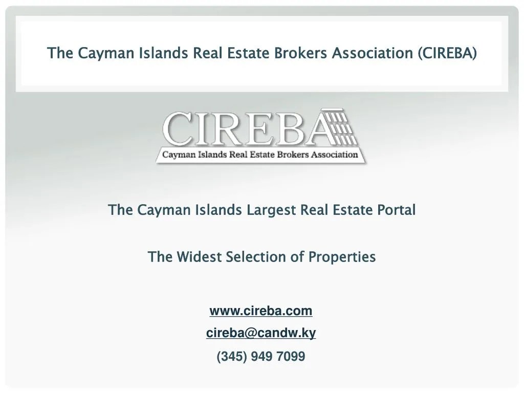 PPT Buy the right Cayman property through the multiple listing system