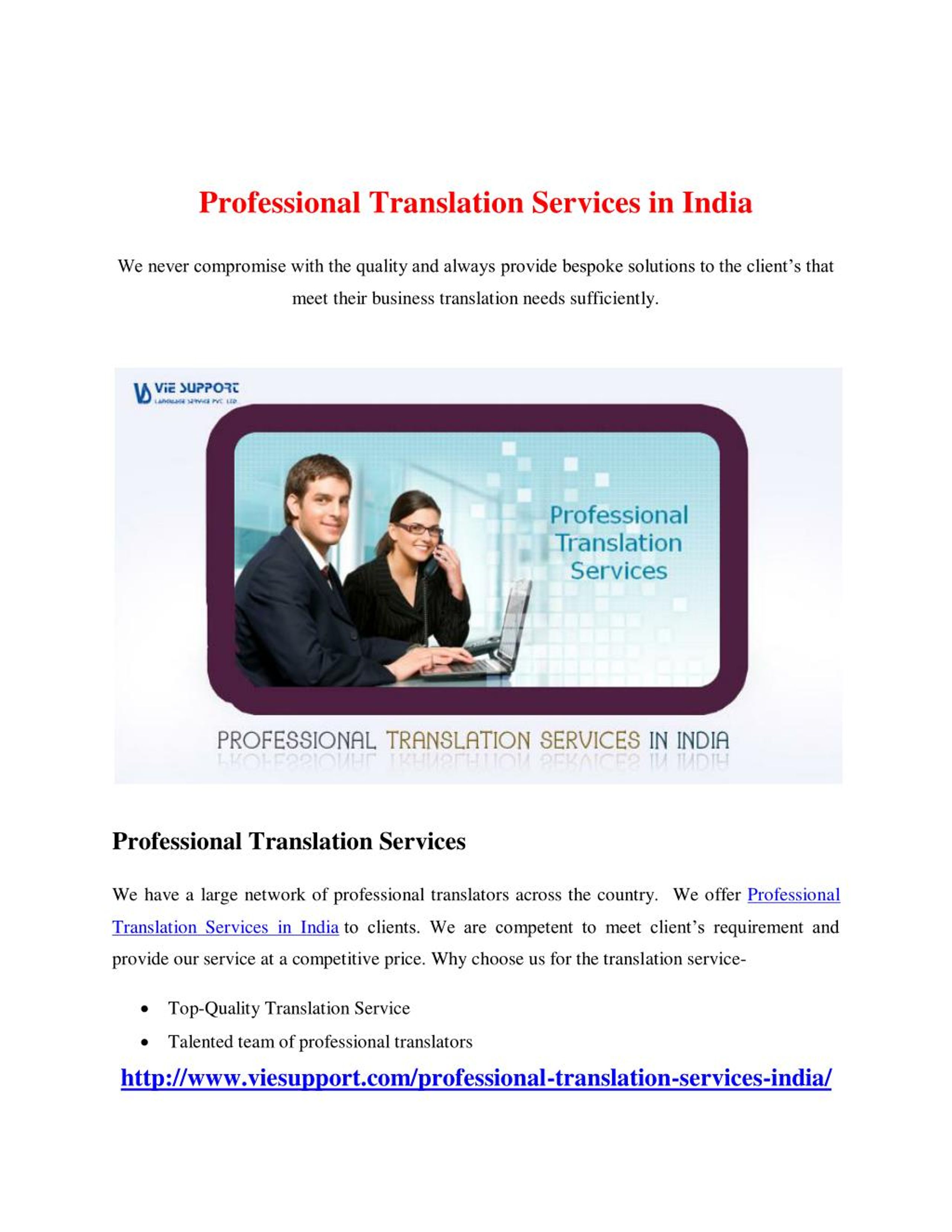 PPT Professional Translation Services in India PowerPoint