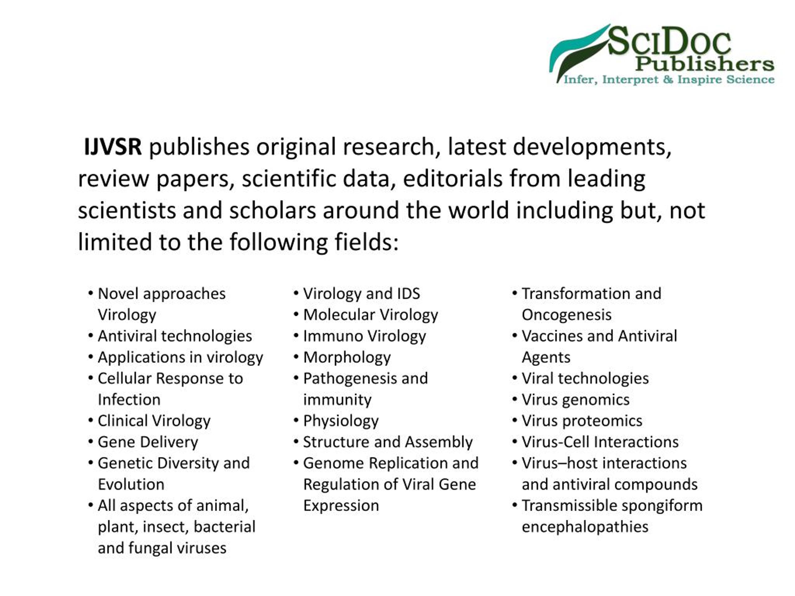 PPT International Journal of Virology Studies & Research ISSN2330