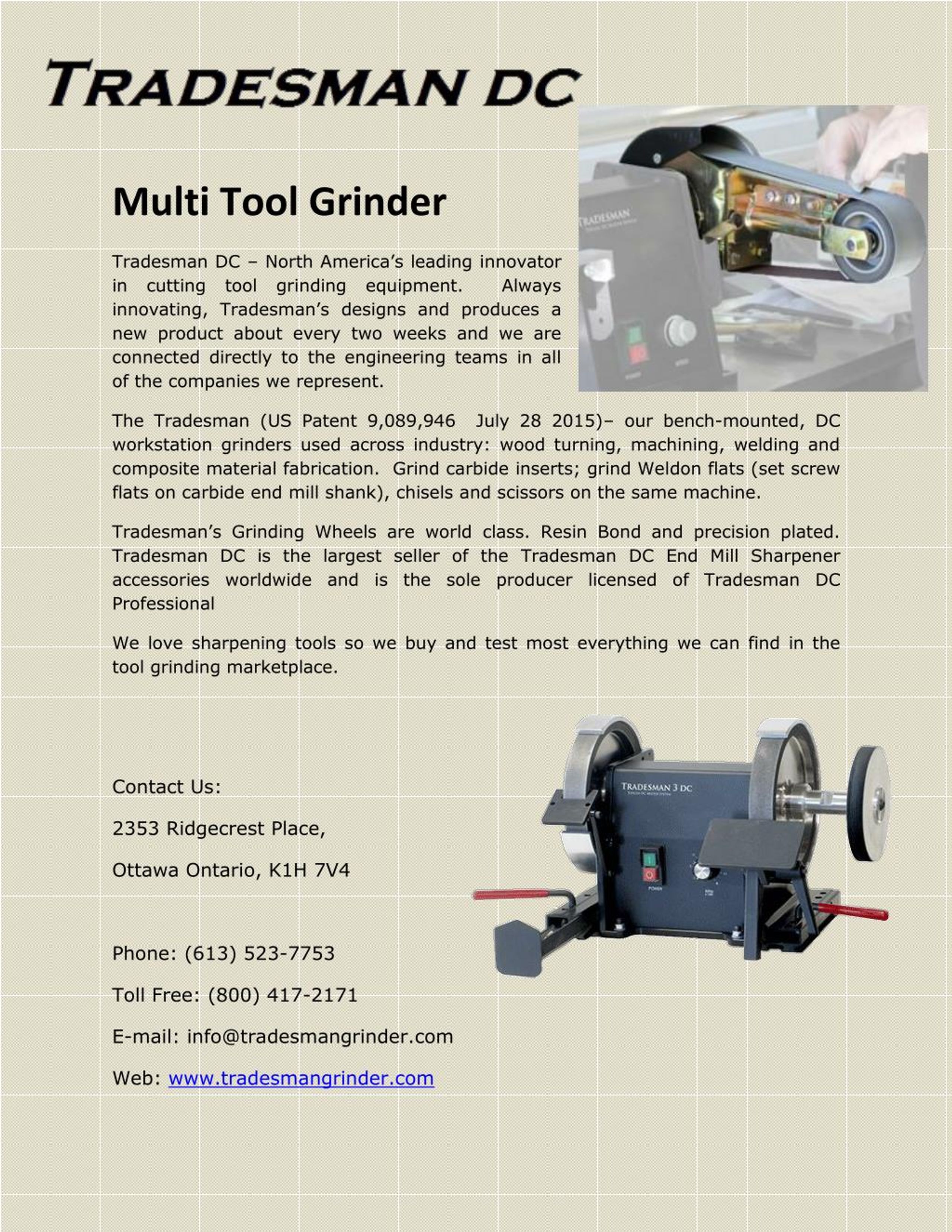 PPT Multi Tool Grinder PowerPoint Presentation, free download ID