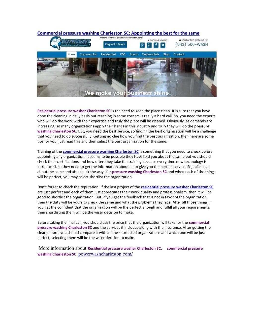 PPT commercial pressure washing charleston sc PowerPoint Presentation