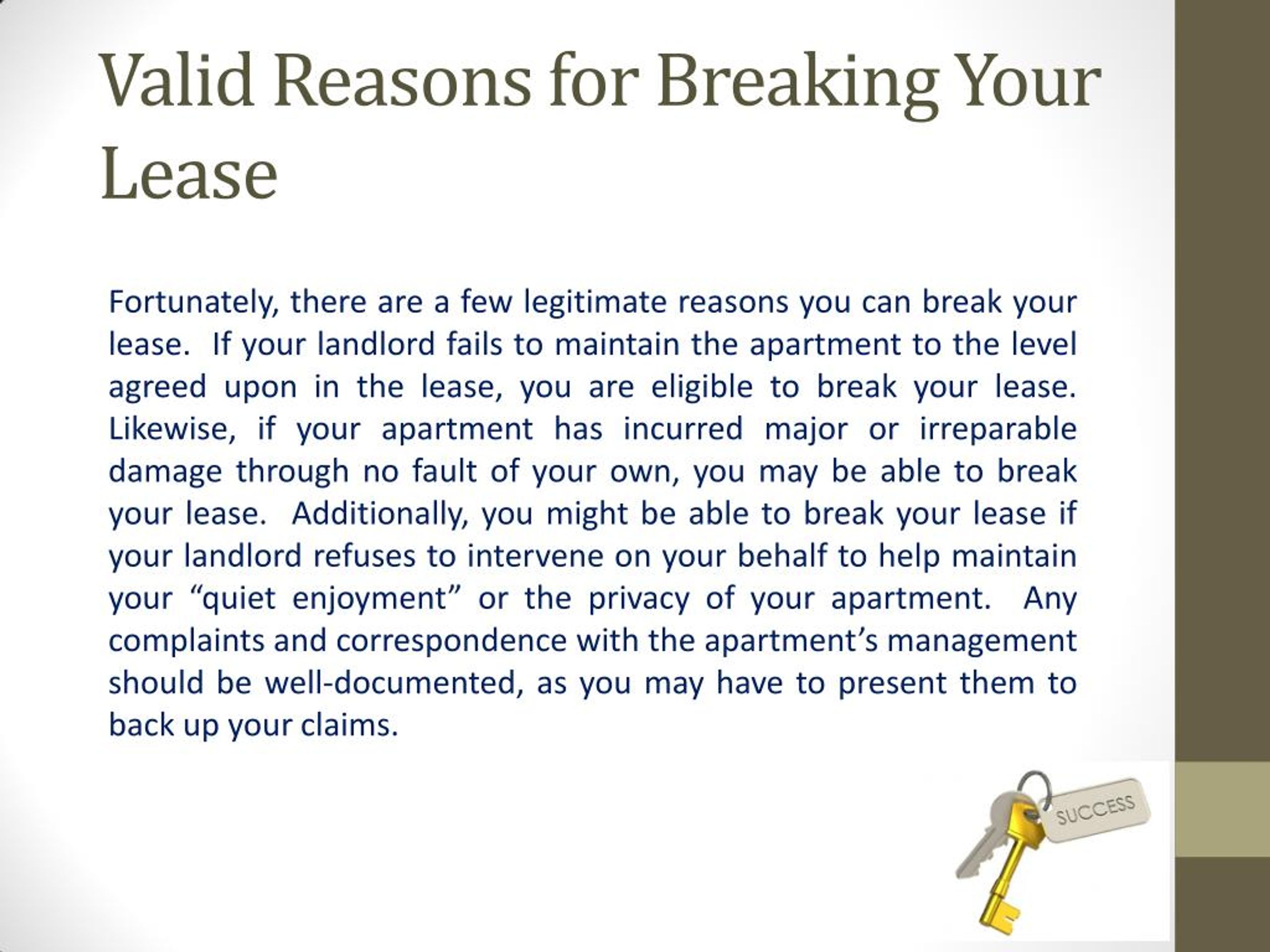 PPT How to Break a Lease to Find Other Apartments for Rent PowerPoint