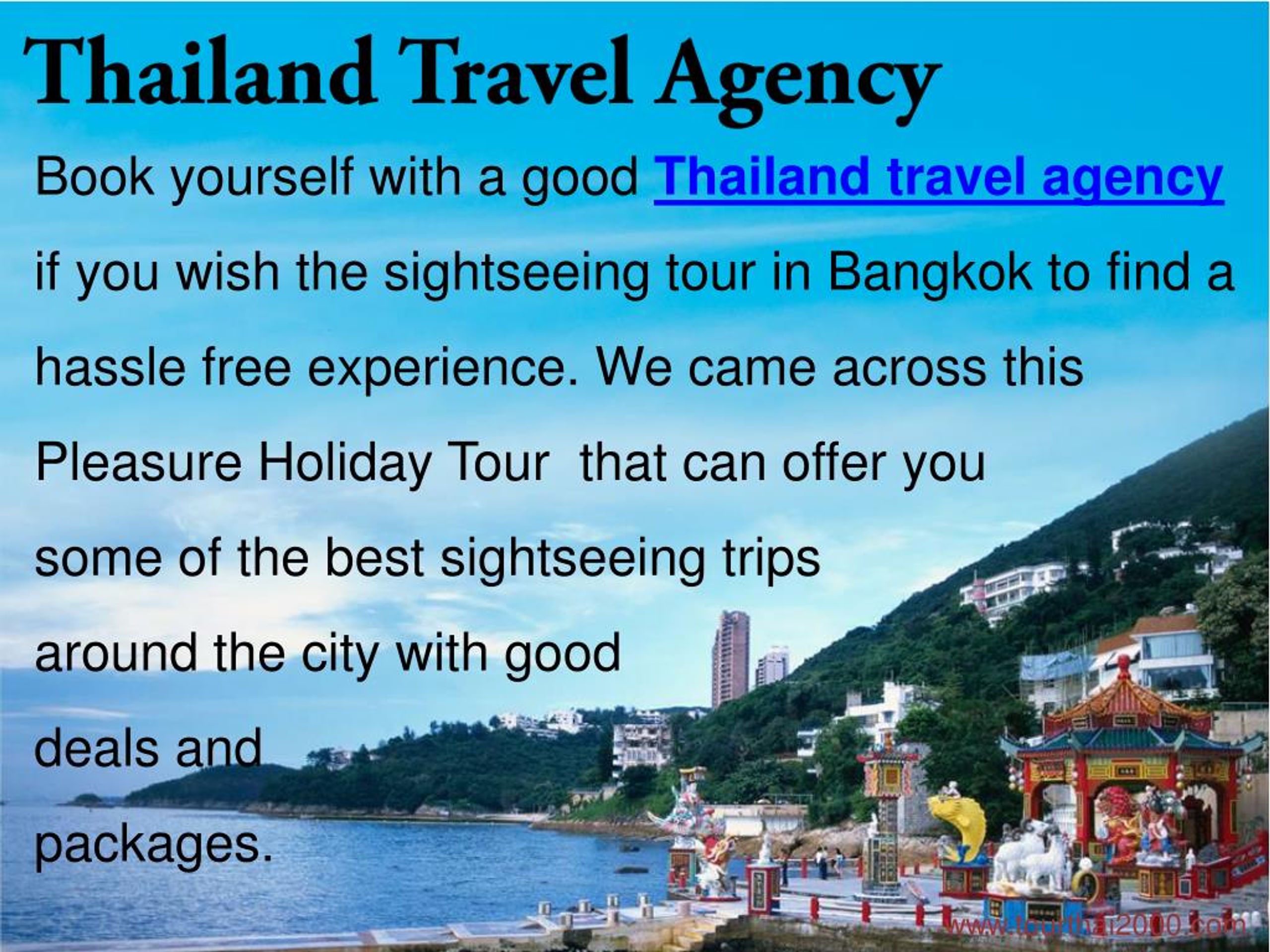 PPT Travel & Tour Agency in Thailand PowerPoint Presentation, free