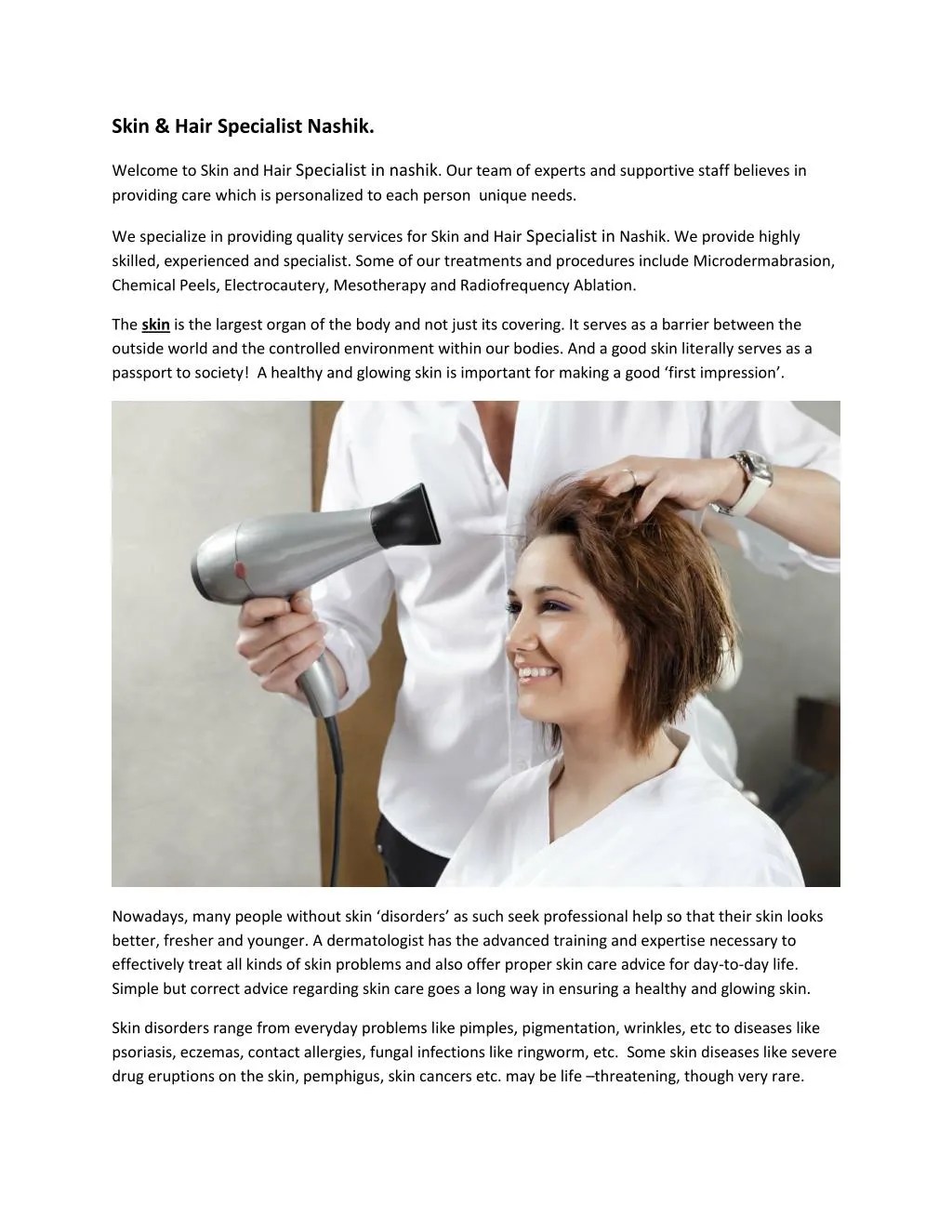 PPT Skin & Hair Specialist Nashik PowerPoint Presentation ID7439066