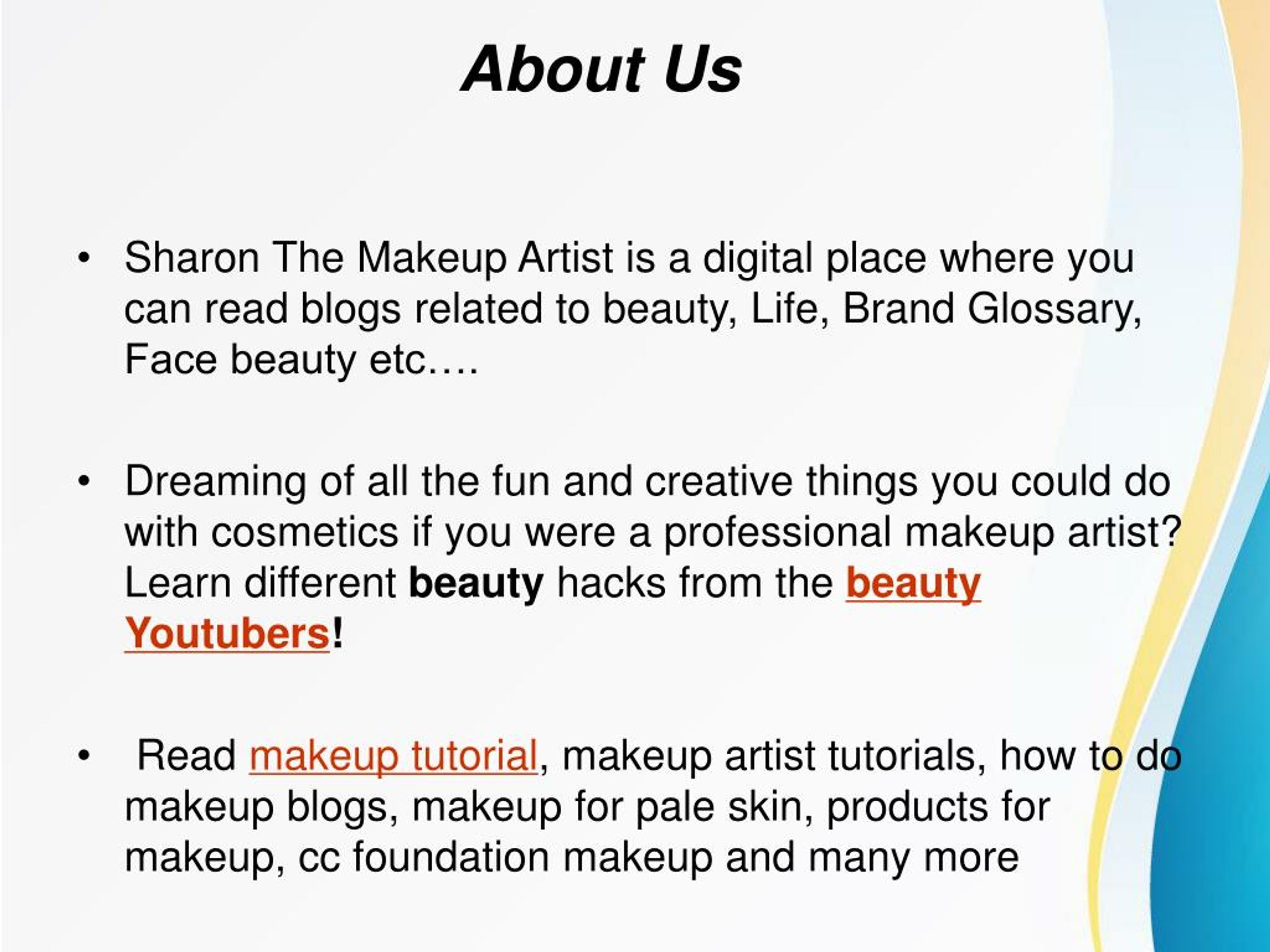 PPT Makeup Artist Blog PowerPoint Presentation, free download ID
