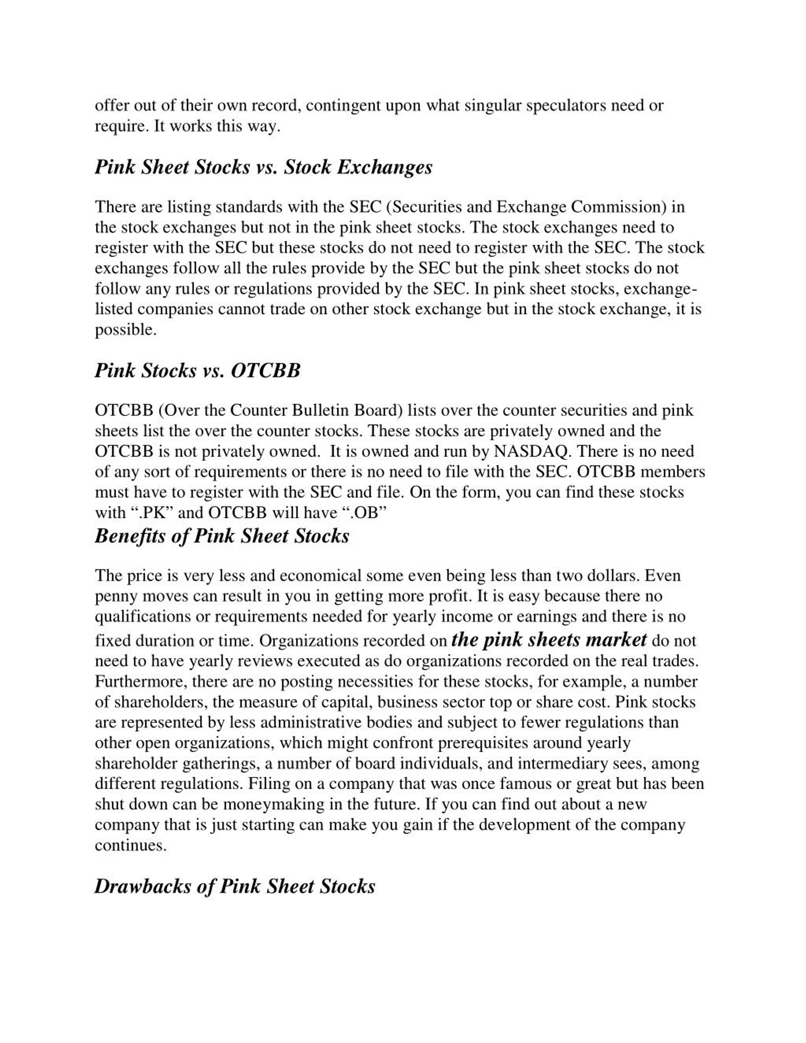 PPT The past and the present of the Pink Sheet Stocks PowerPoint Presentation ID7439761