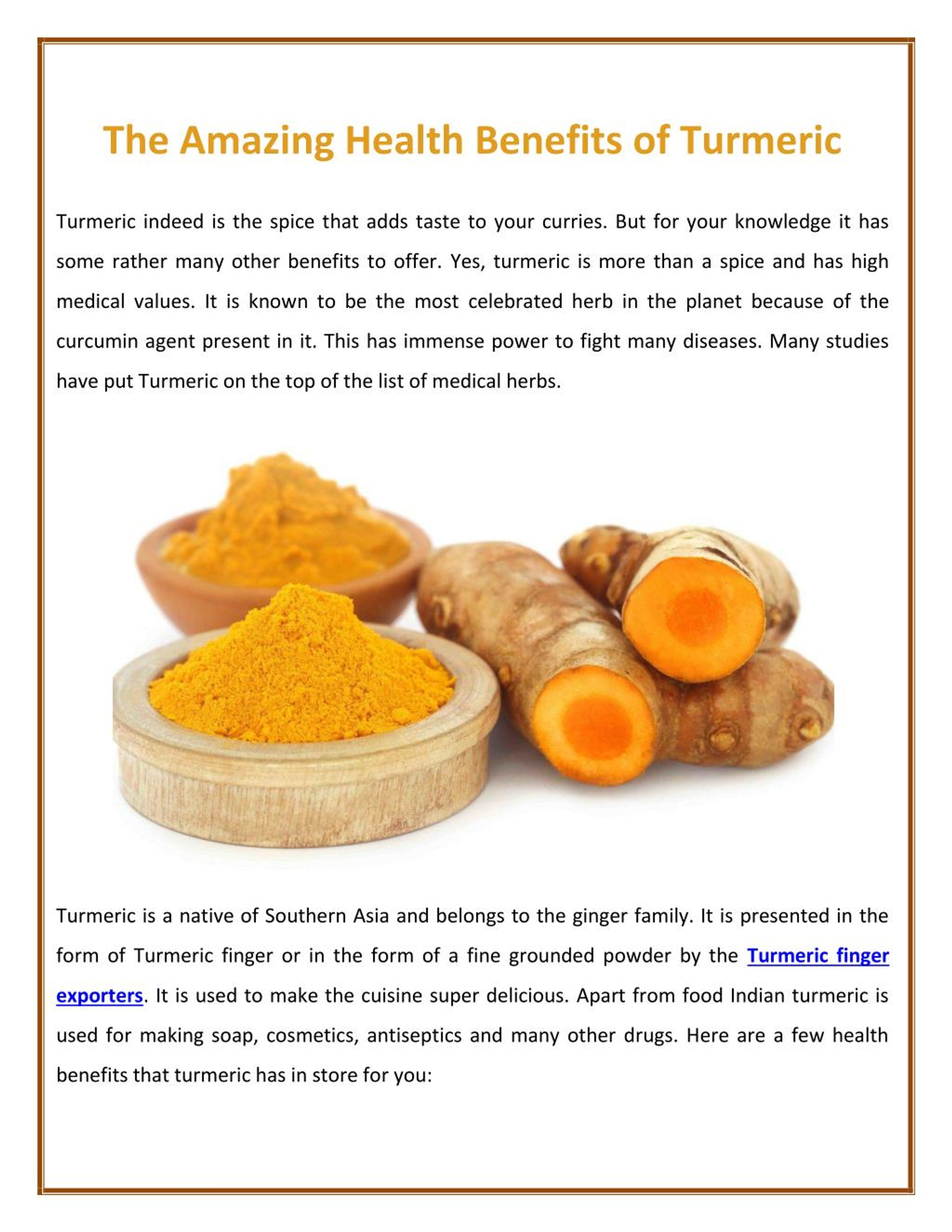 PPT Turmeric Powder Manufacturers Offer Turmeric with Health Benefits