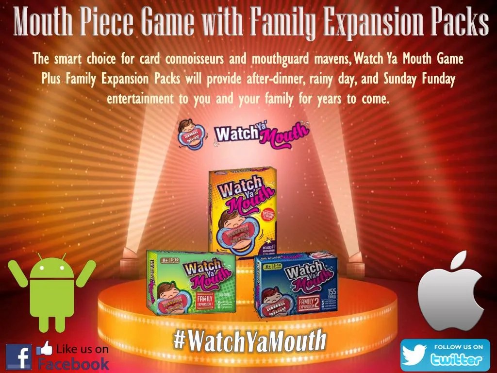 PPT Mouth Piece Game with Family Expansion Packs Watch Ya Mouth