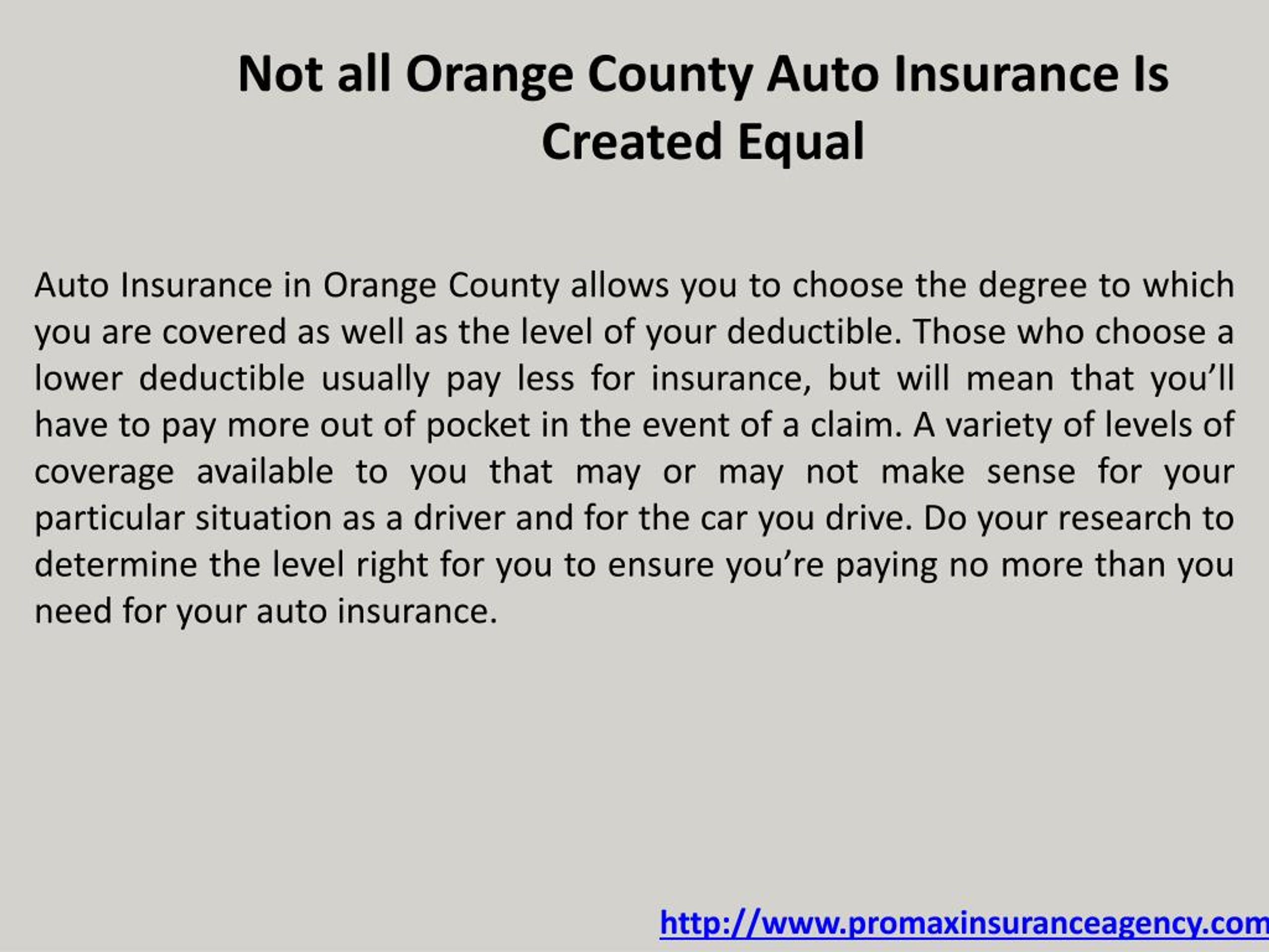 PPT Auto Insurance Orange County PowerPoint Presentation, free