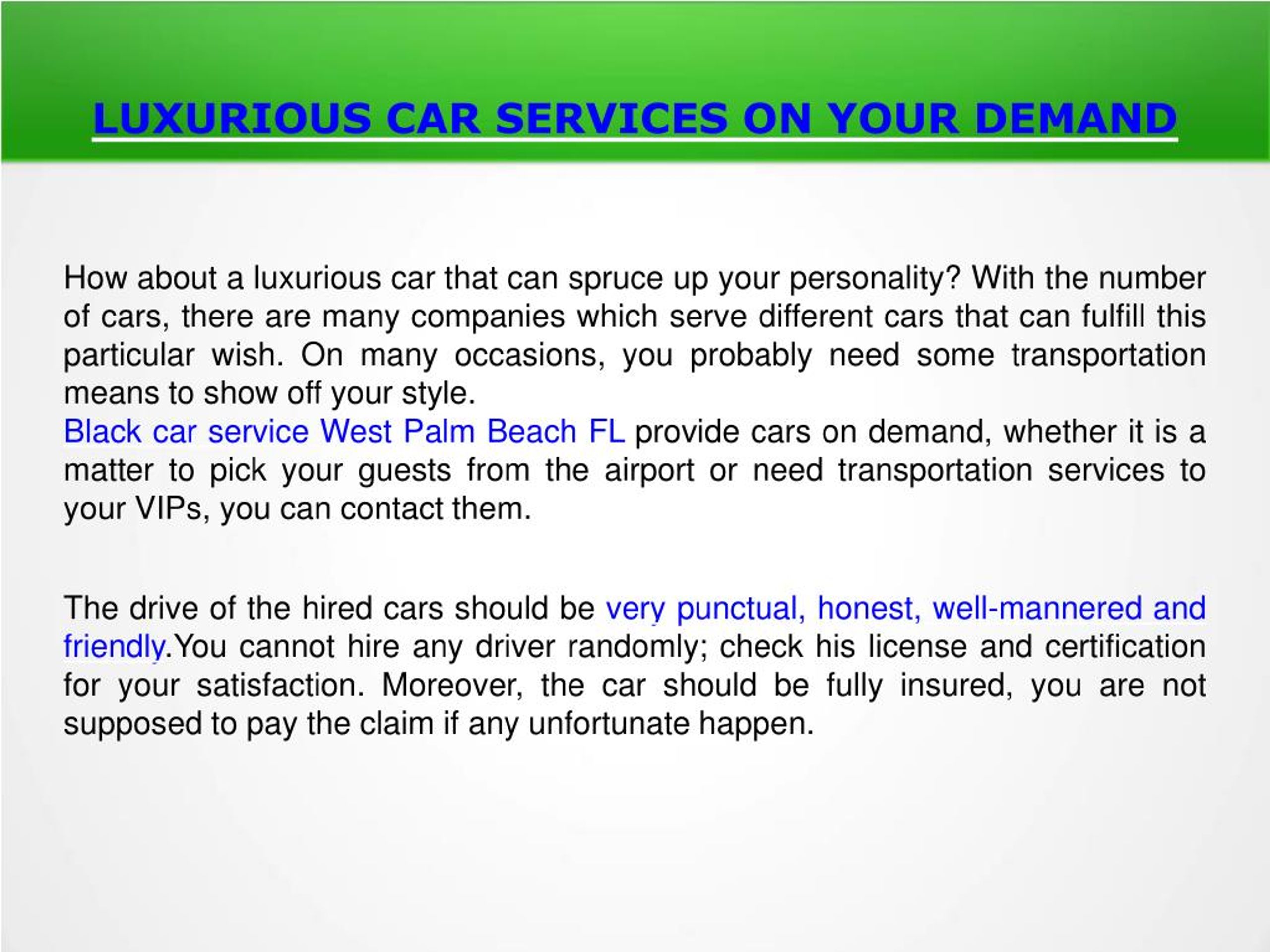PPT Airport Service,Black Car service,Airport Transportation West