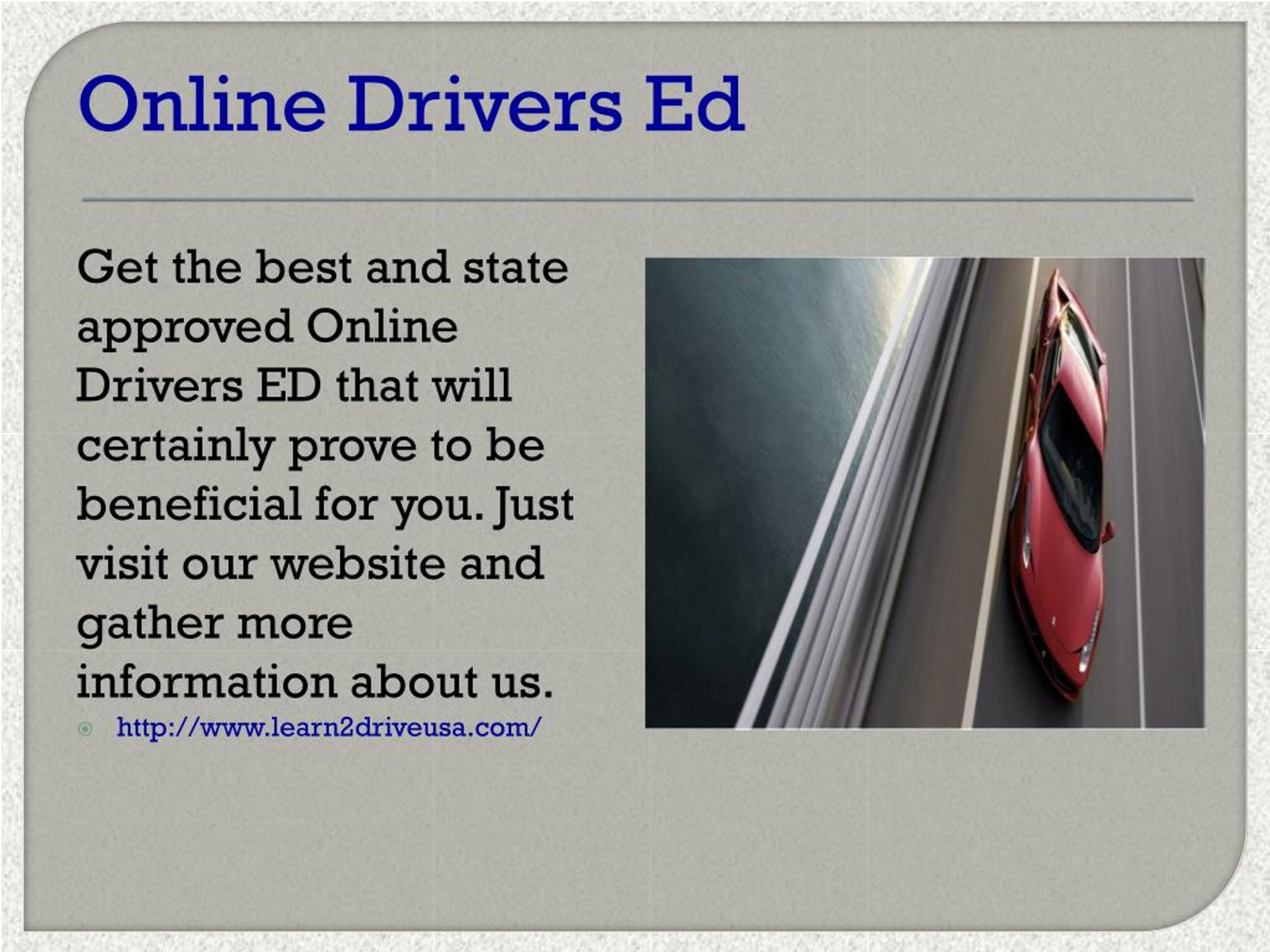 PPT Online Drivers Ed PowerPoint Presentation, free download ID7446449