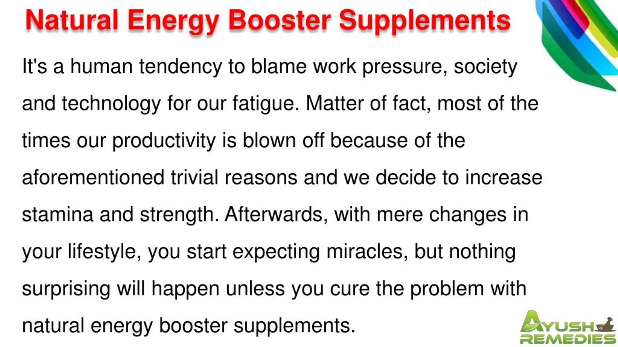 PPT Natural Energy Booster Supplements To Increase Stamina And