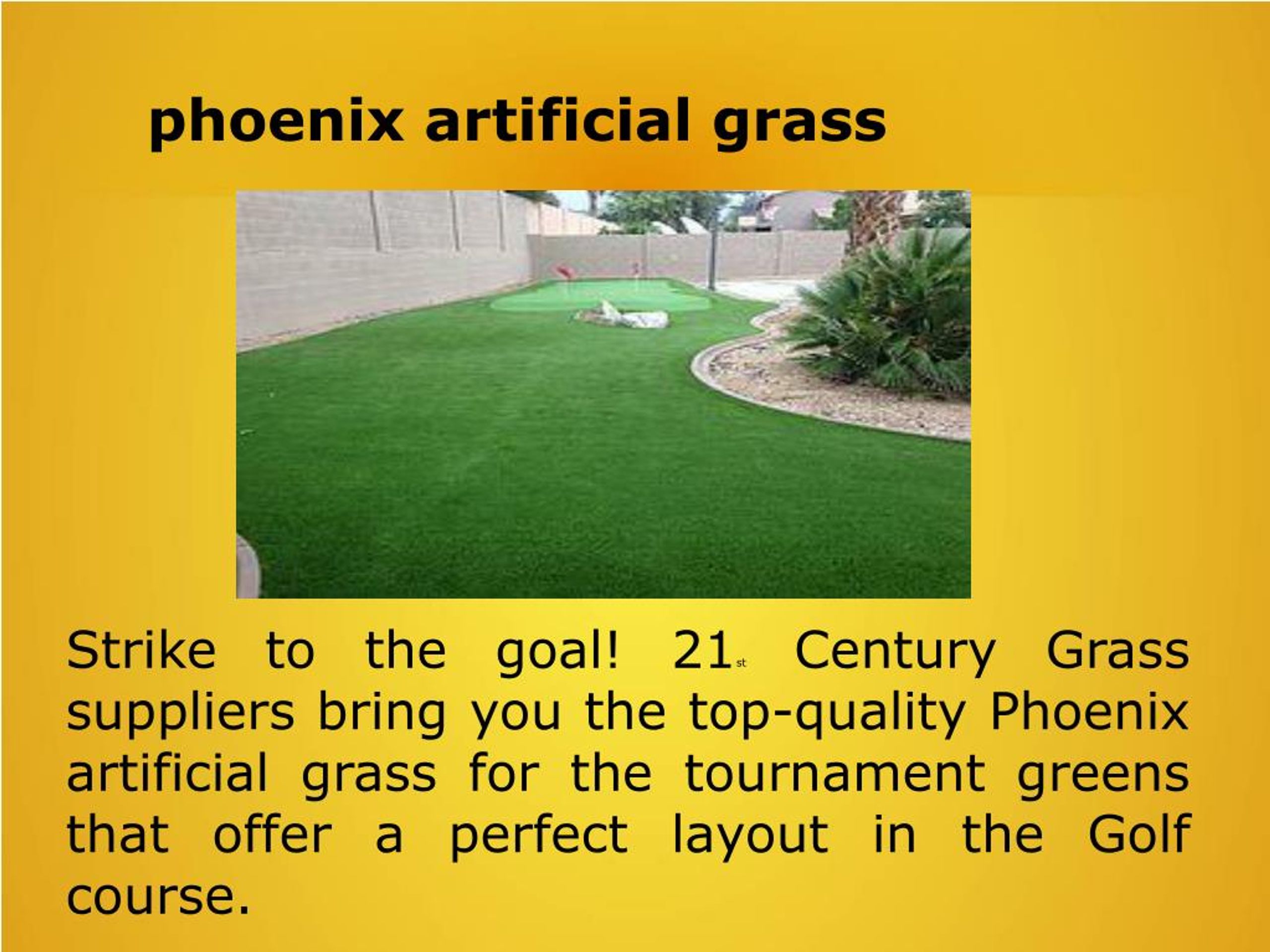 PPT artificial grass phoenix PowerPoint Presentation, free download