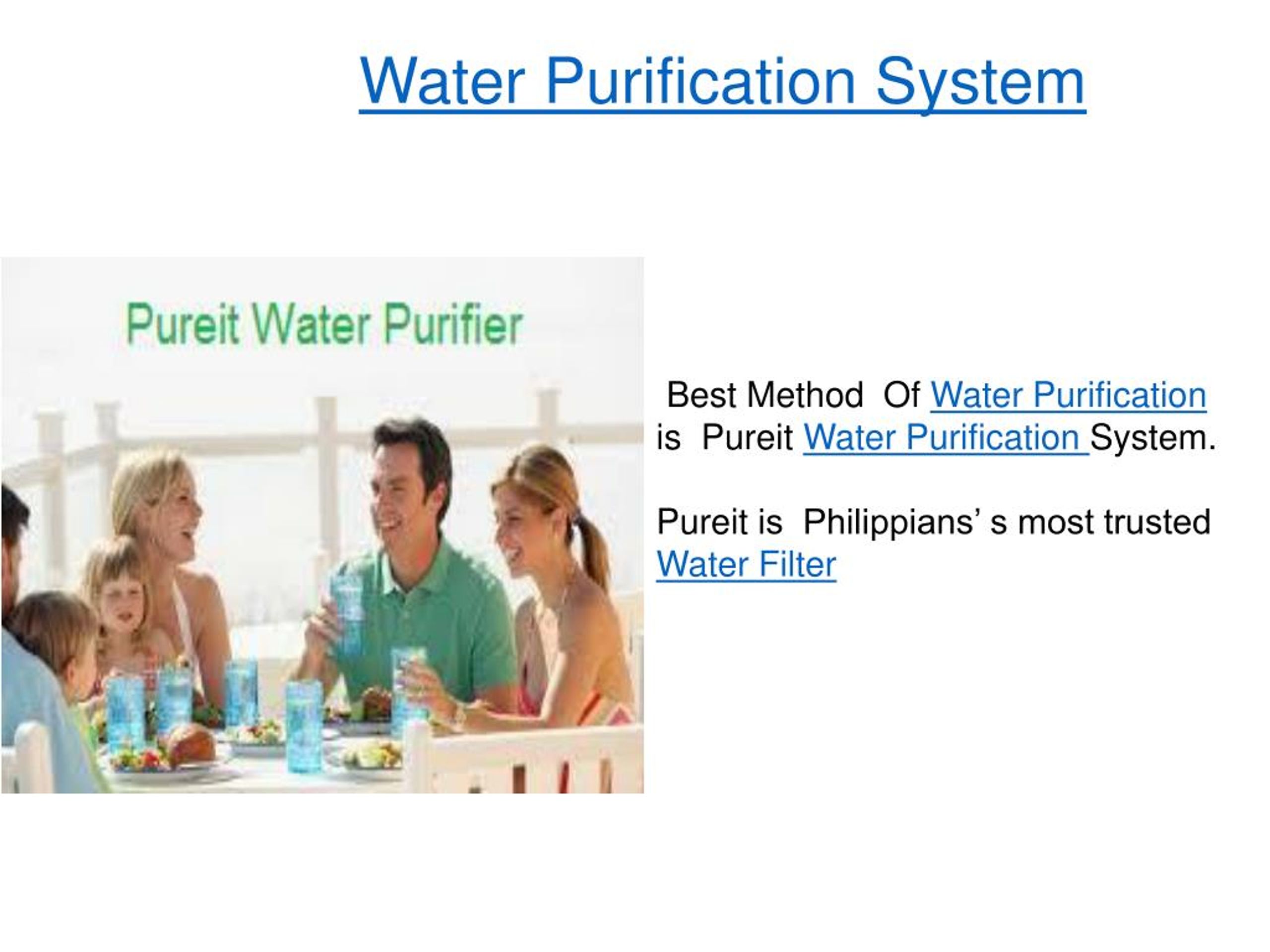 PPT Water Purification System PowerPoint Presentation, free download