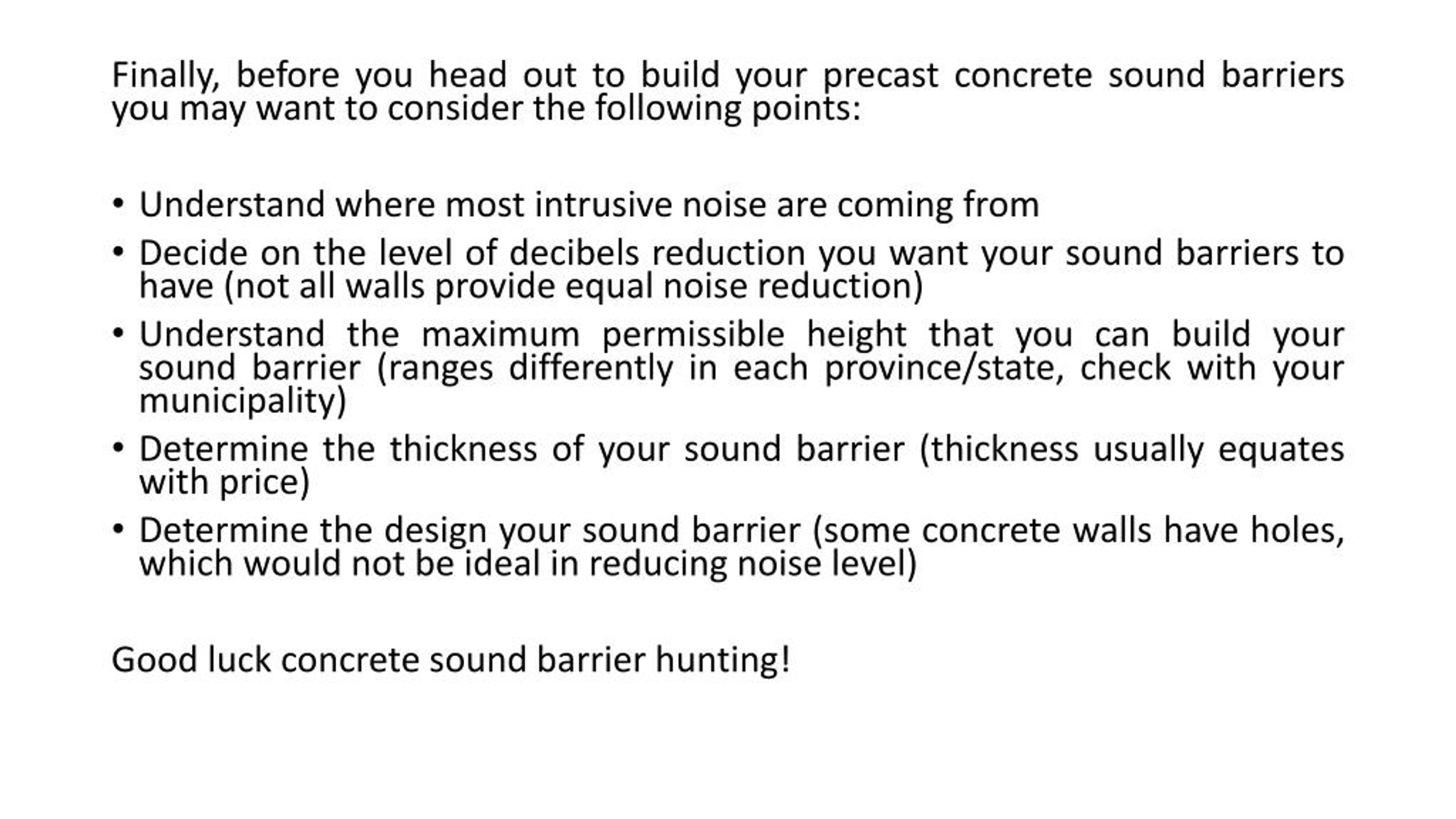 PPT Concrete Sound Wall Noise Reduction PowerPoint Presentation