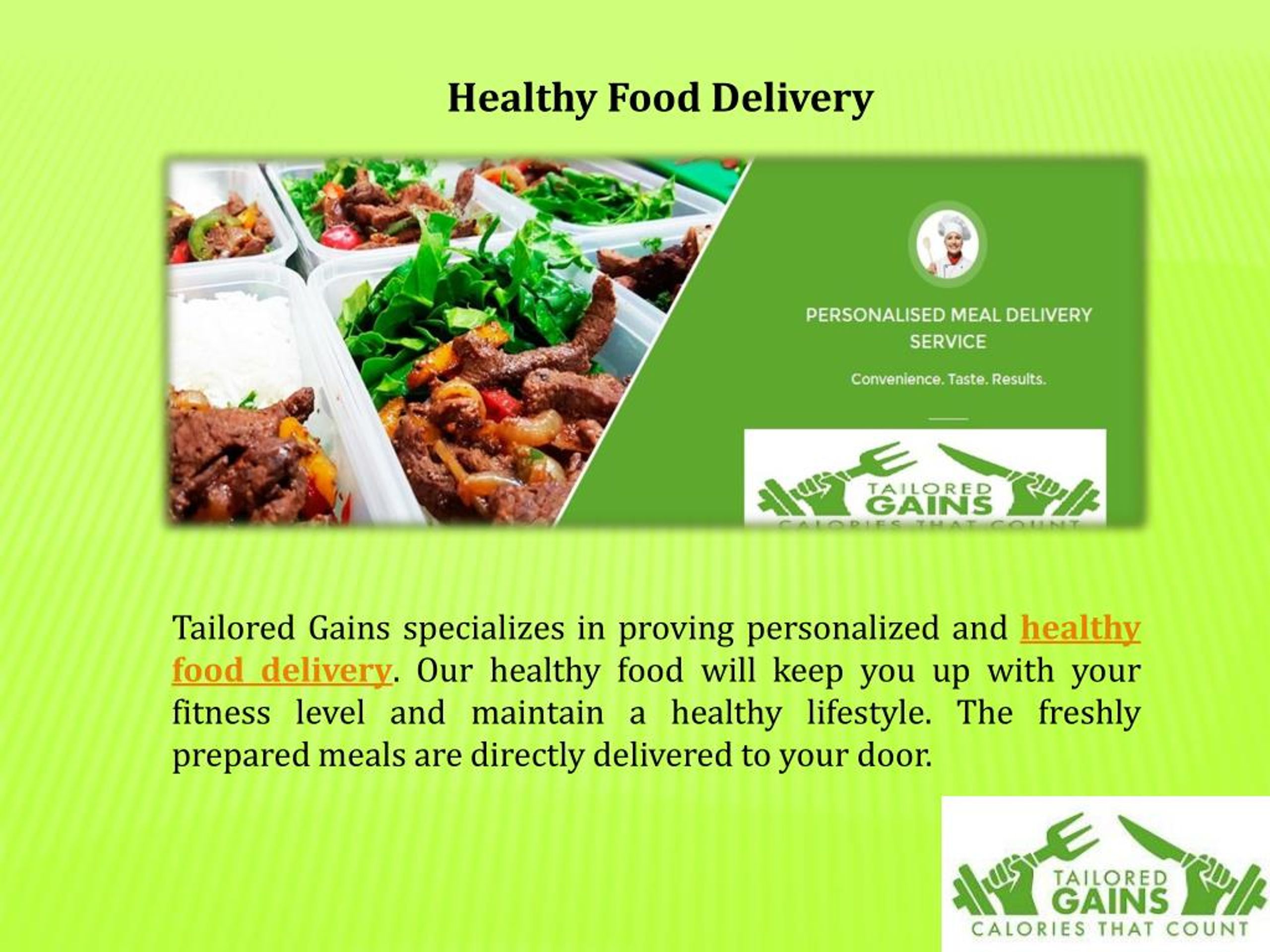 PPT Best Healthy Food Delivery Service PowerPoint Presentation, free