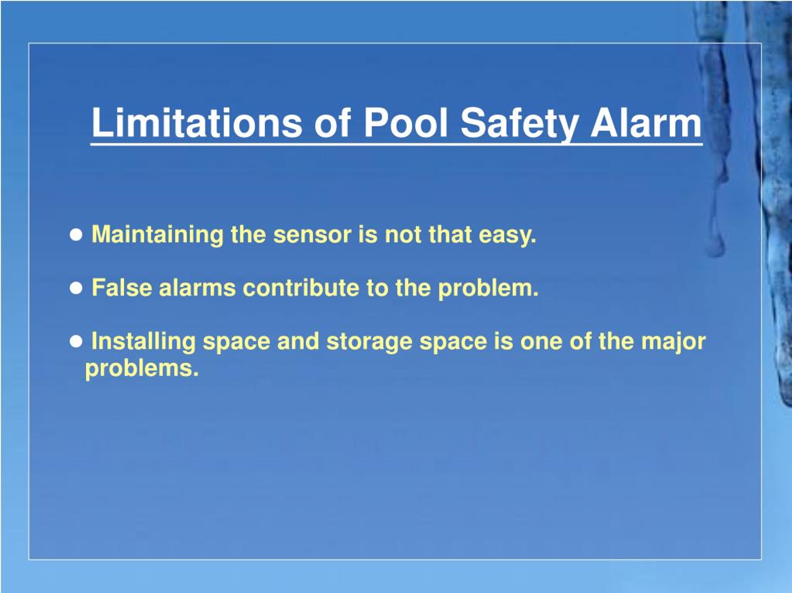 PPT Pool Alarms PowerPoint Presentation, free download ID7450738