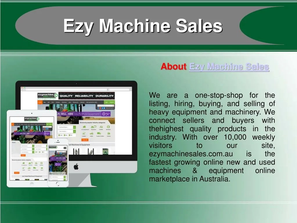 PPT Buy/Sell New & Used Machinery online at EzyMachineSales
