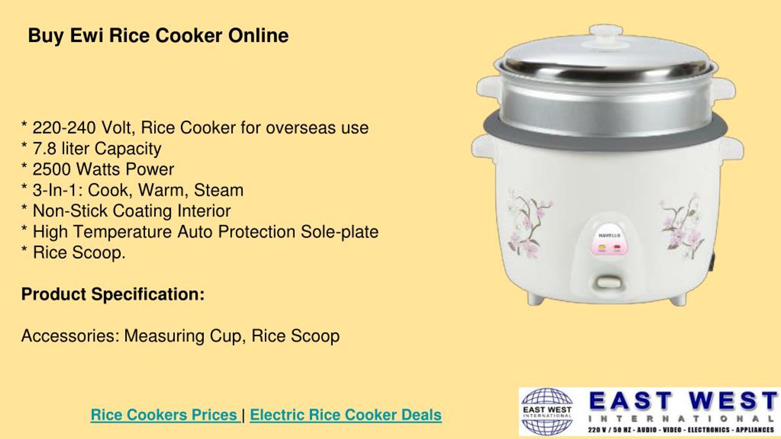 PPT Get Online Rice Cookers features, specifications and price PowerPoint Presentation ID