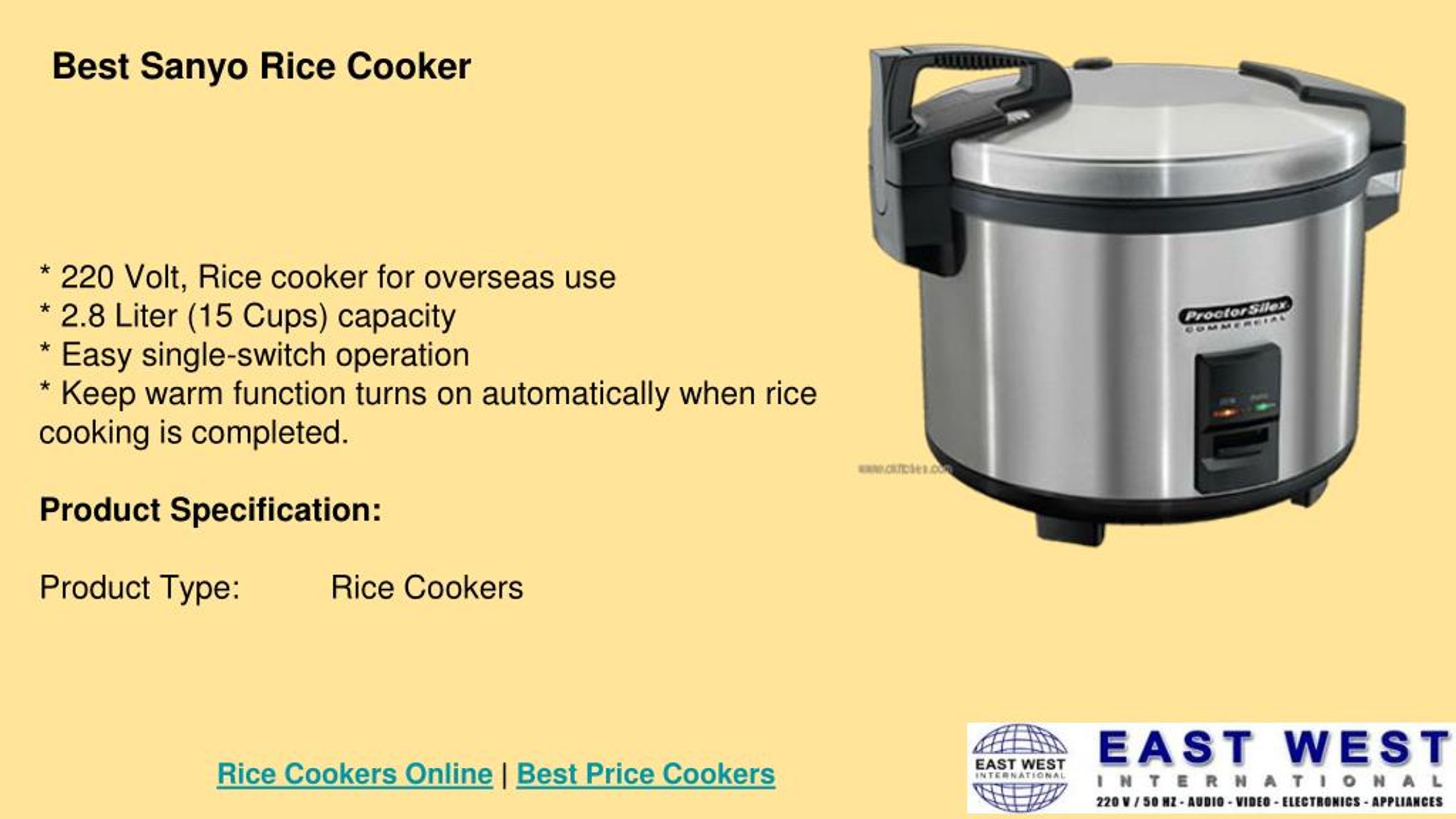 PPT Get Online Rice Cookers features, specifications and price