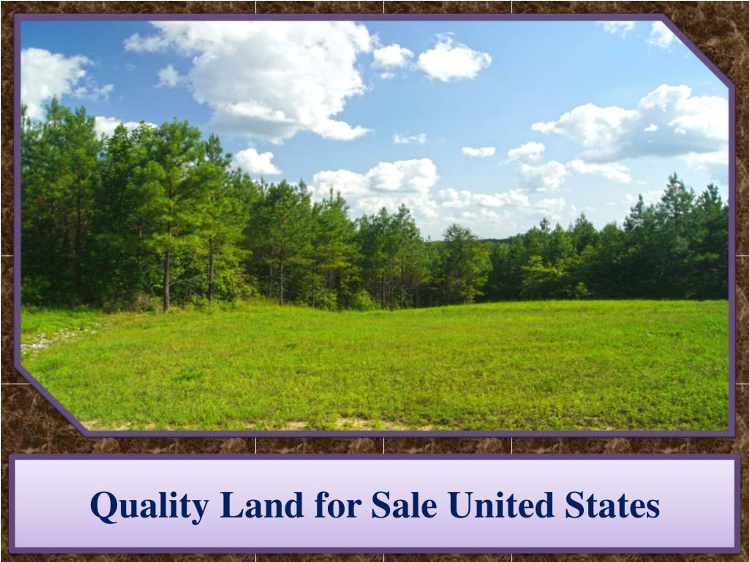 PPT Quality Land for Sale United States PowerPoint Presentation, free download ID7458540
