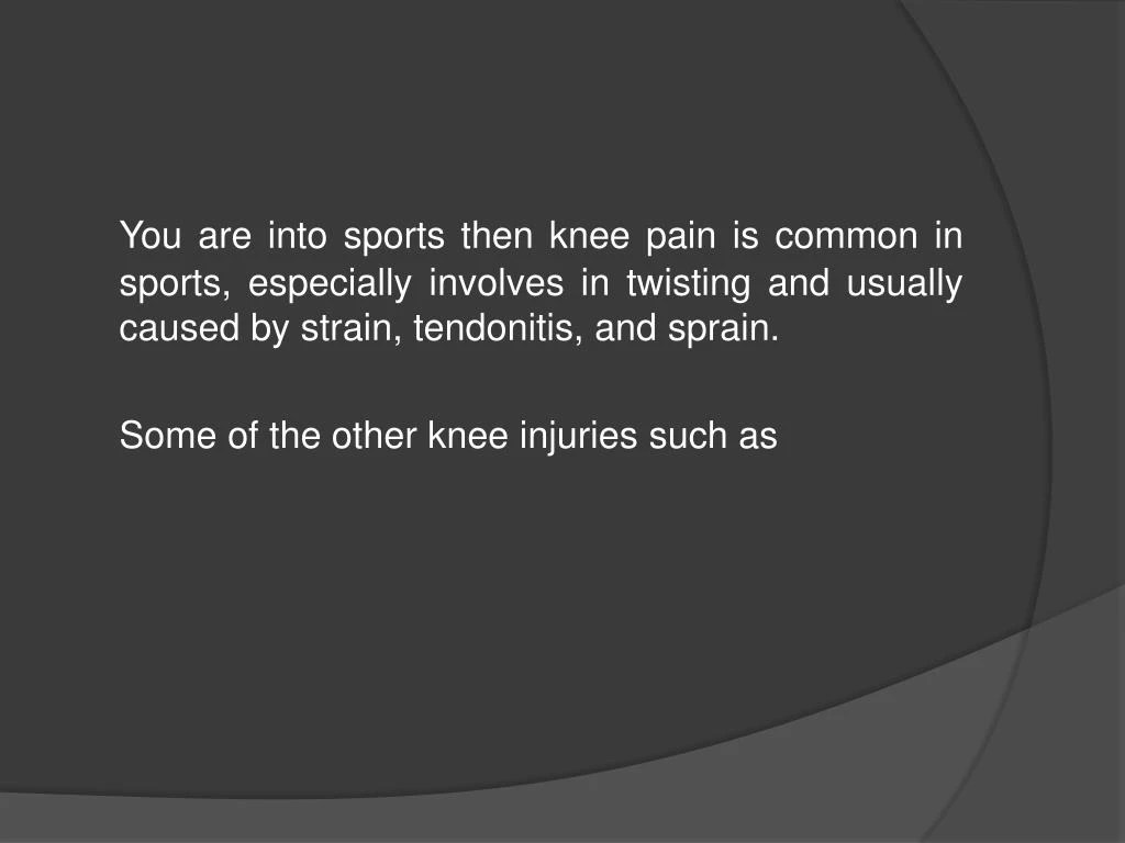 PPT Sports related Knee Contusion PowerPoint Presentation ID7458749