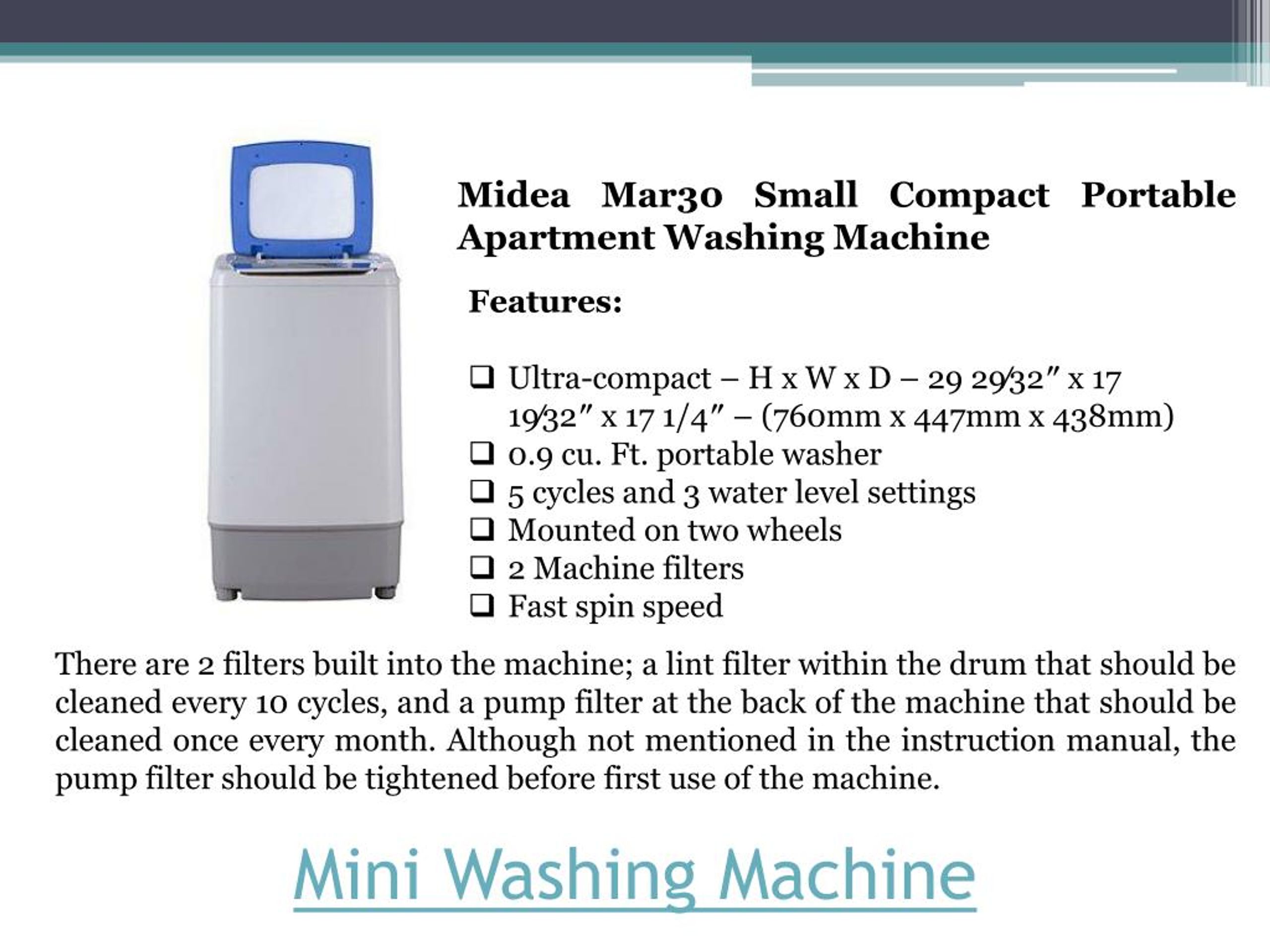 PPT Apartment Size Washing Machine PowerPoint Presentation, free