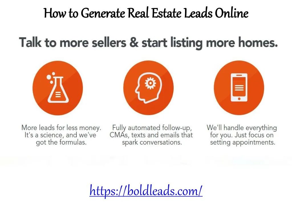 PPT Bold Leads How to Generate Real Estate Leads Online PowerPoint