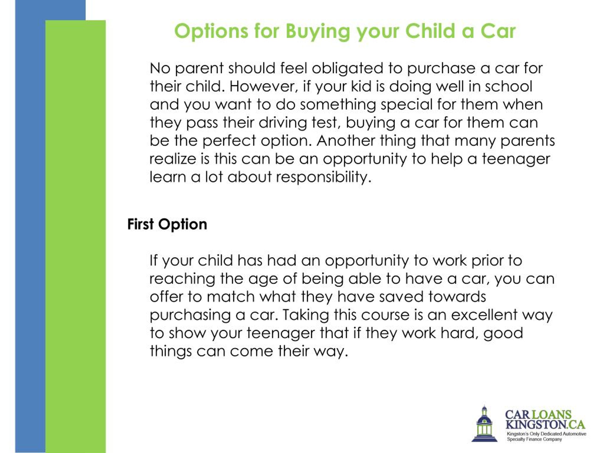 PPT Buying Your Child Their First Vehicle PowerPoint Presentation