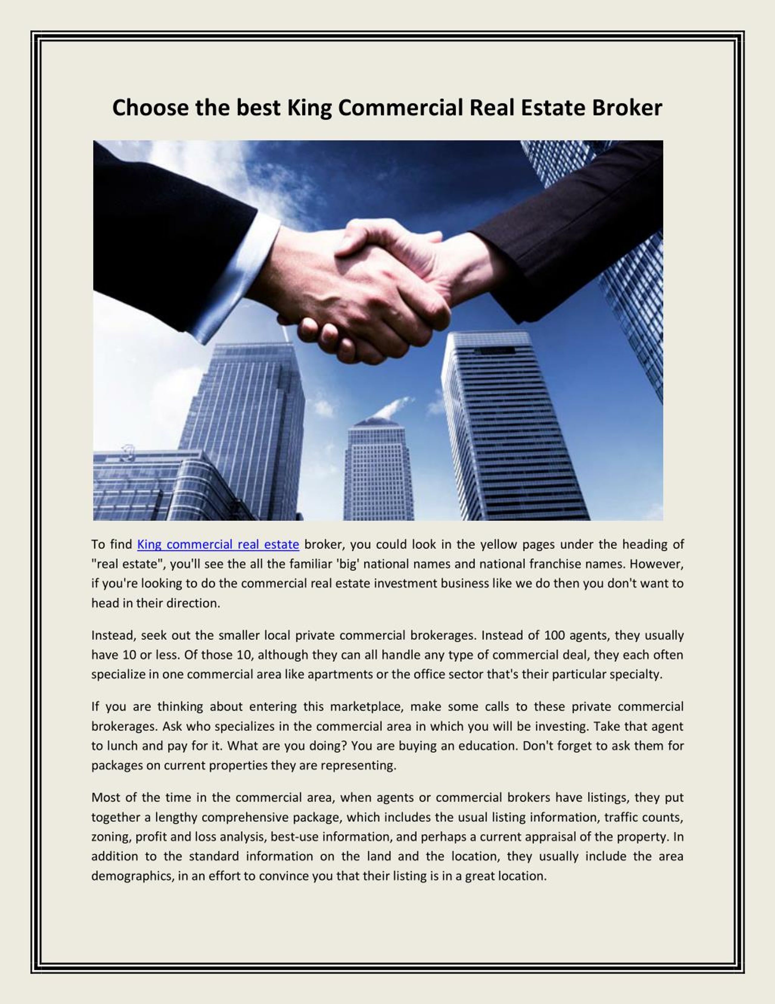 PPT Holly Springs Commercial Real Estate PowerPoint Presentation