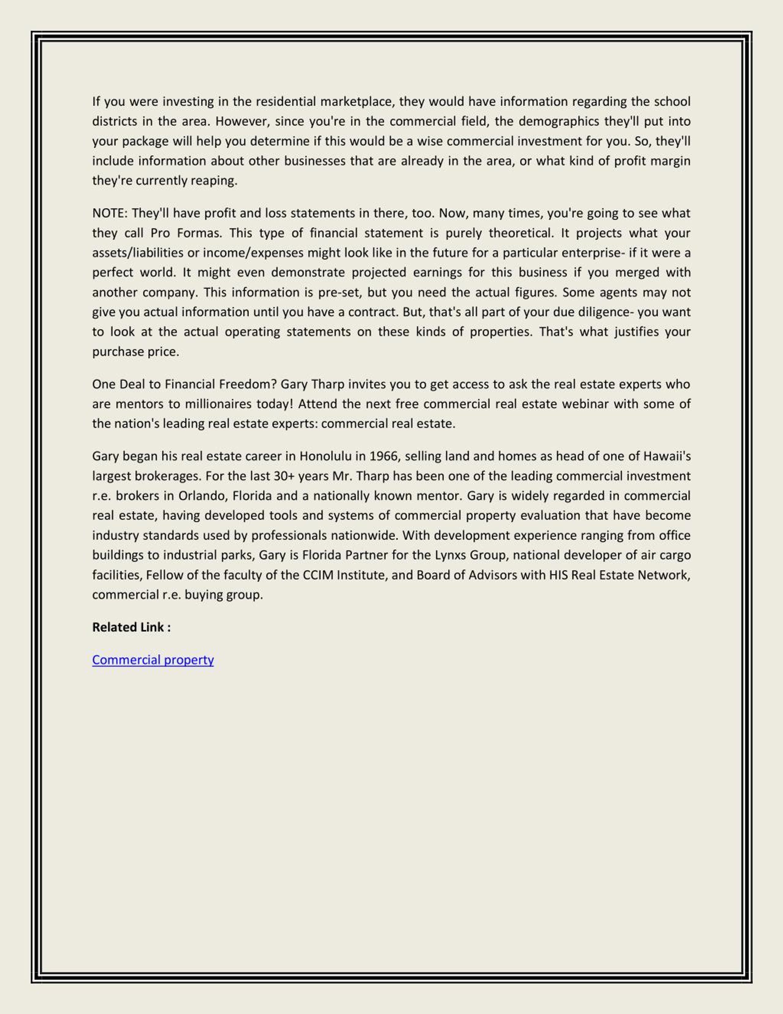 PPT Holly Springs Commercial Real Estate PowerPoint Presentation