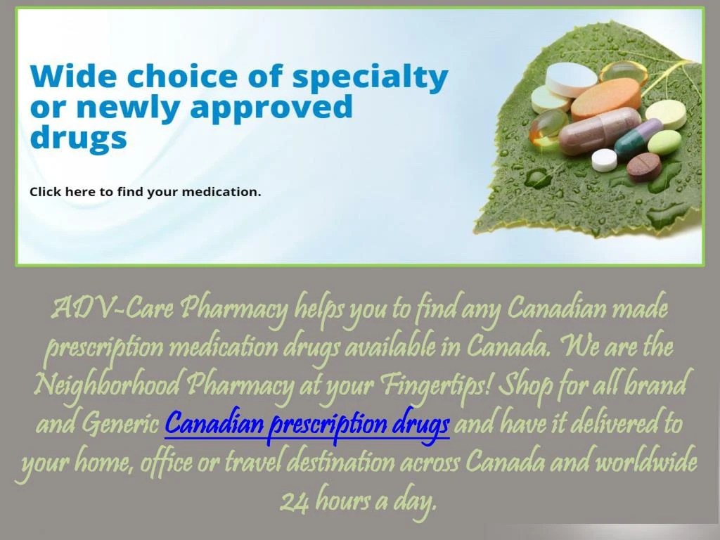 PPT Qualified Canadian mail Order Pharmacy PowerPoint Presentation