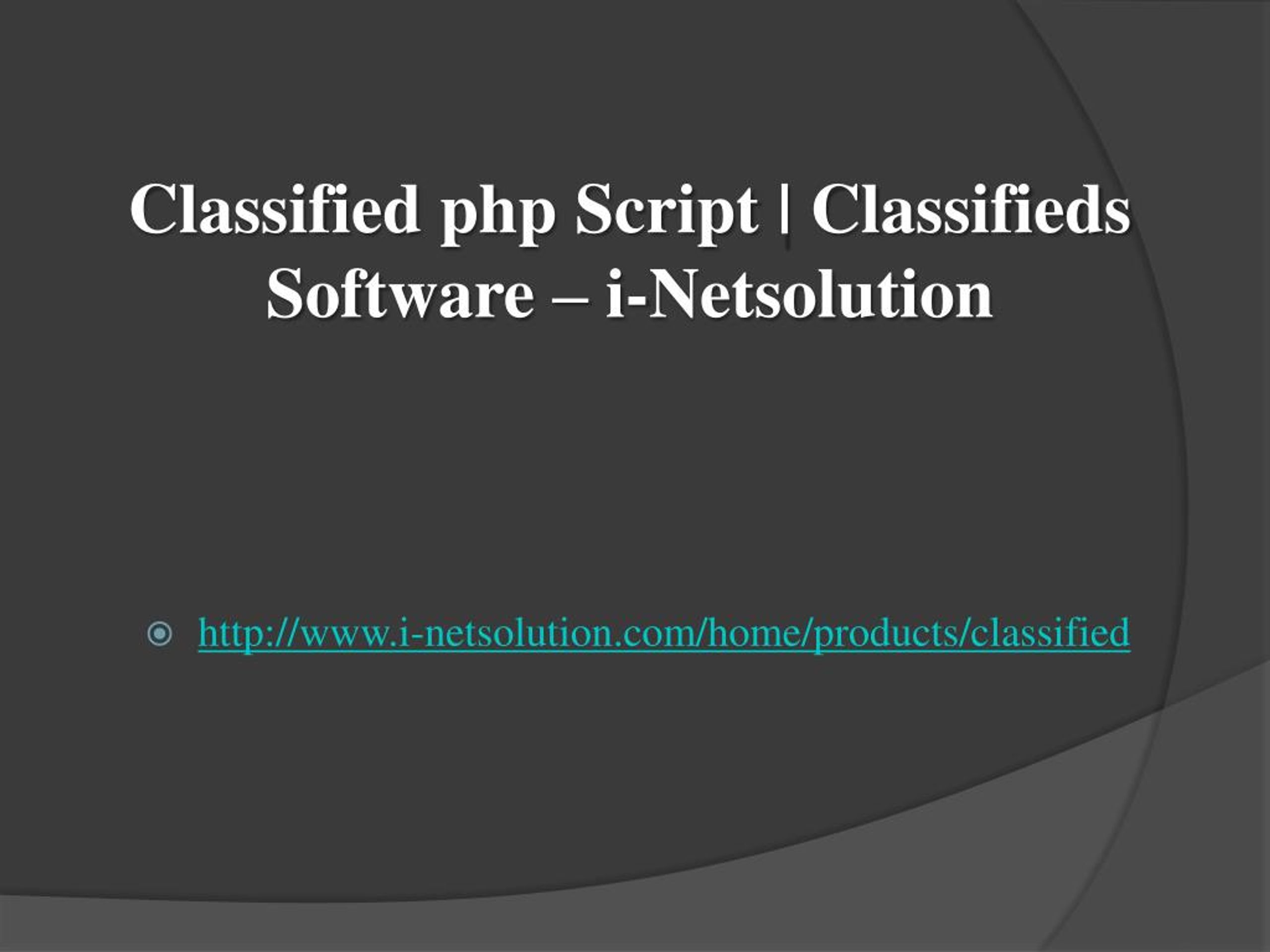 PPT Classified php Script Classifieds Software