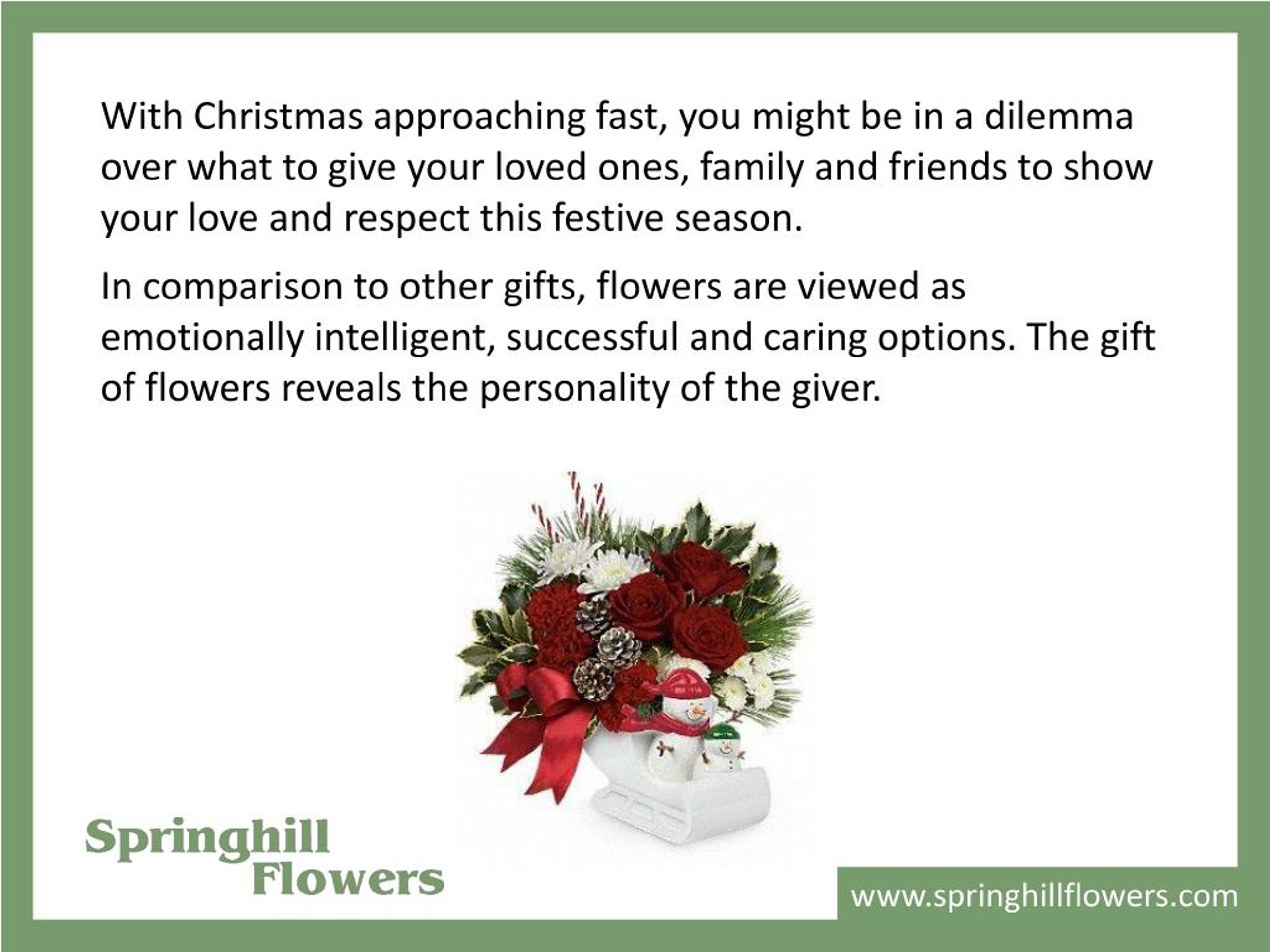PPT Different Types of Christmas Flowers PowerPoint Presentation