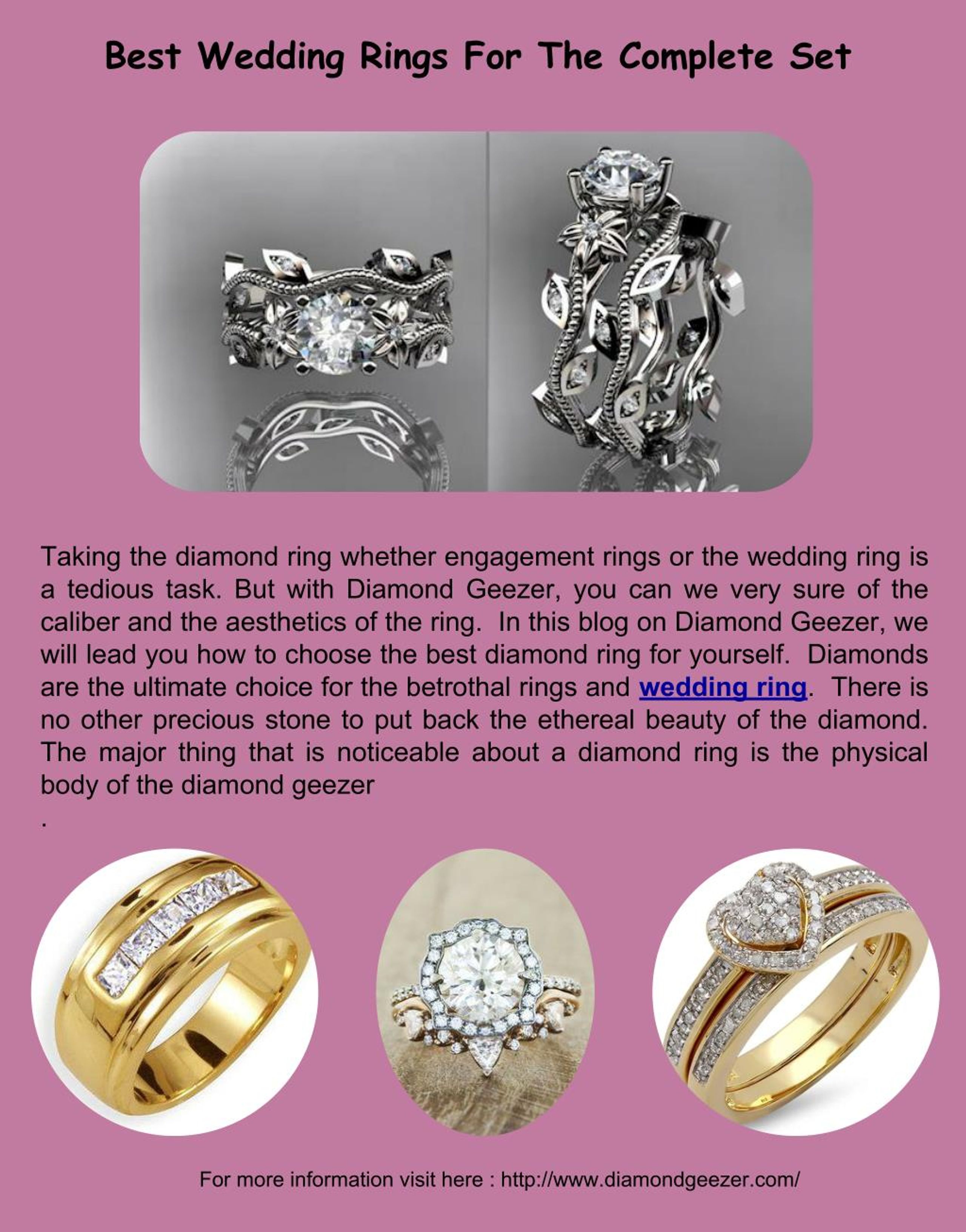 PPT Best Wedding Rings For The Complete Set PowerPoint Presentation