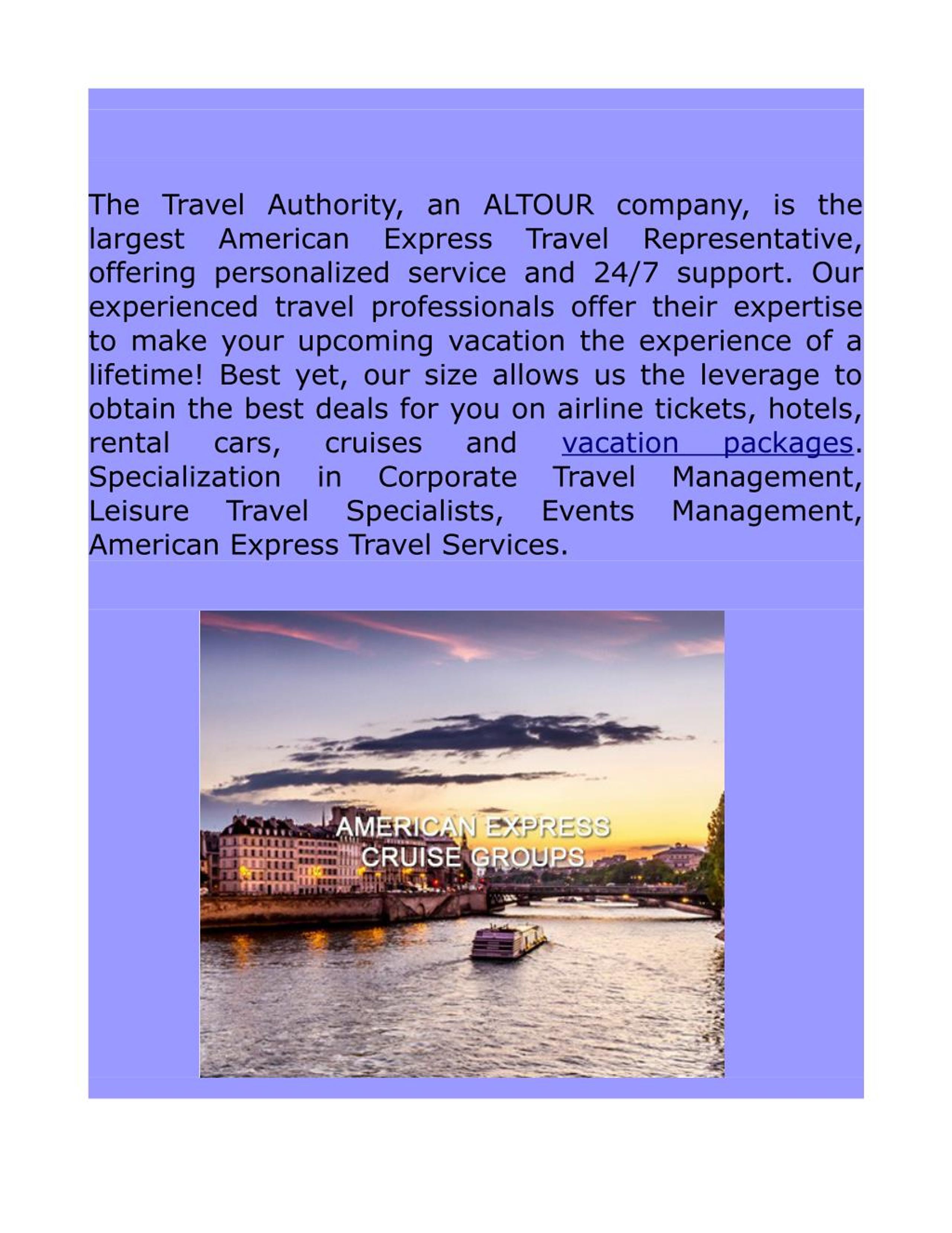 PPT American Express Travel Representative PowerPoint Presentation