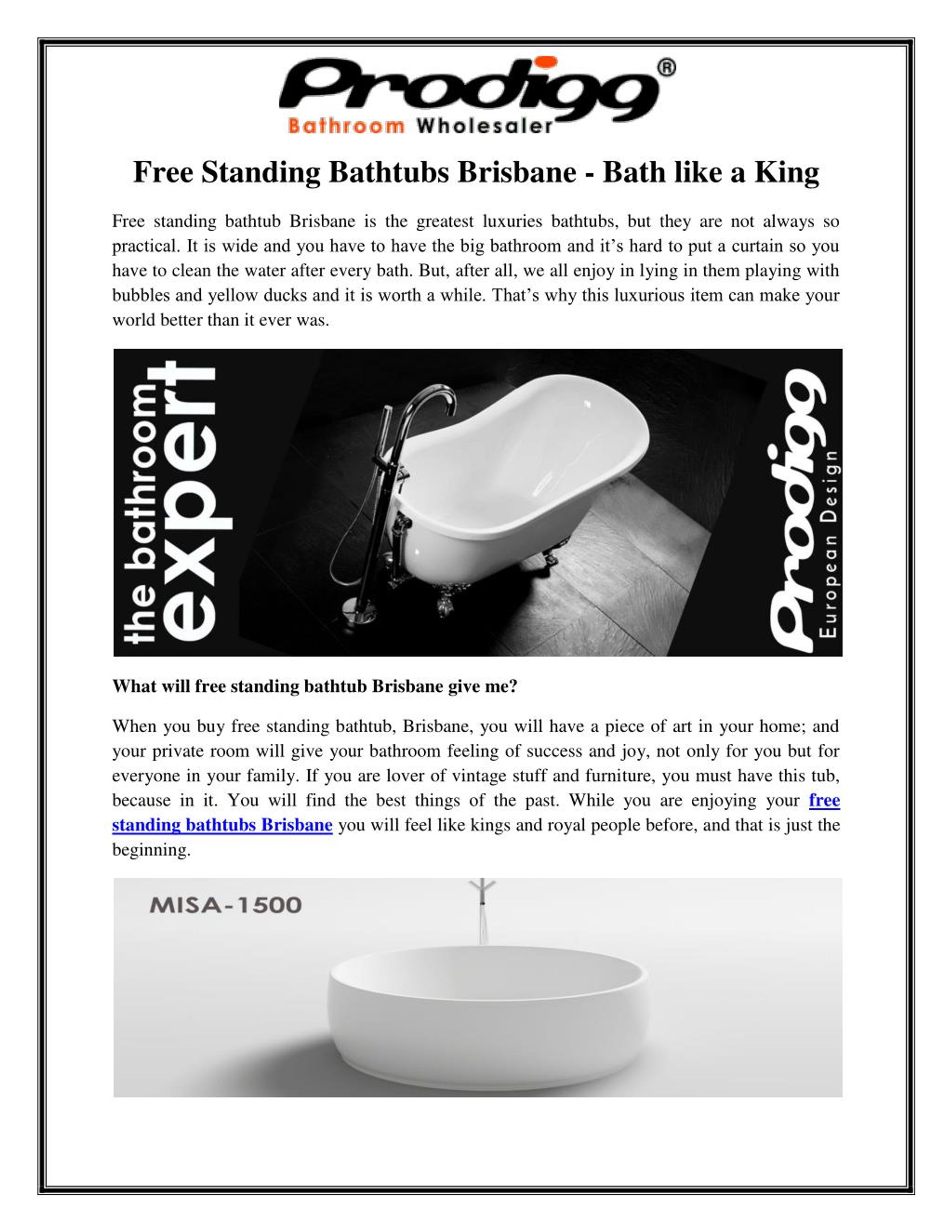 PPT Free Standing Bathtubs Brisbane Bath like a King PowerPoint