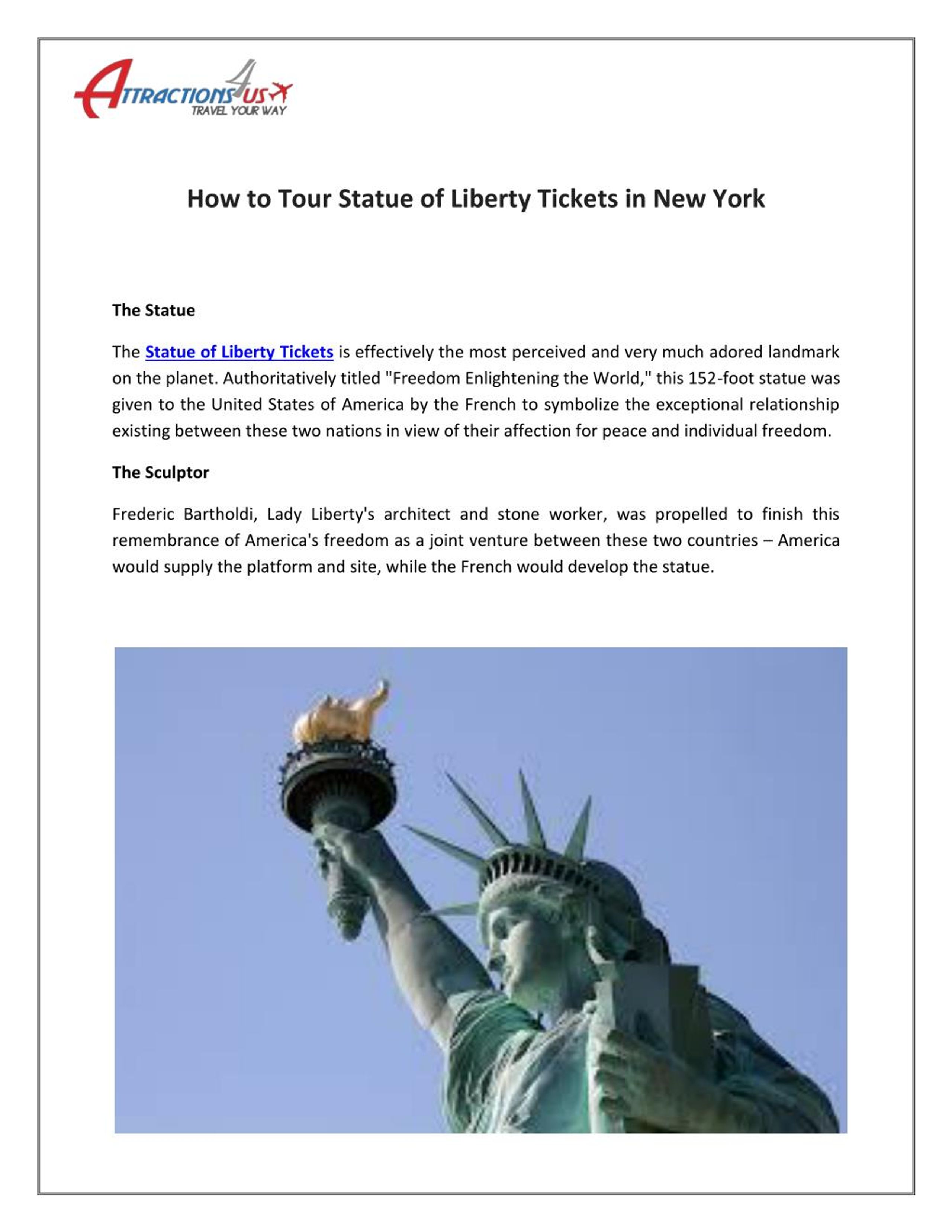 PPT Statue of Liberty Tickets PowerPoint Presentation, free download ID7465972