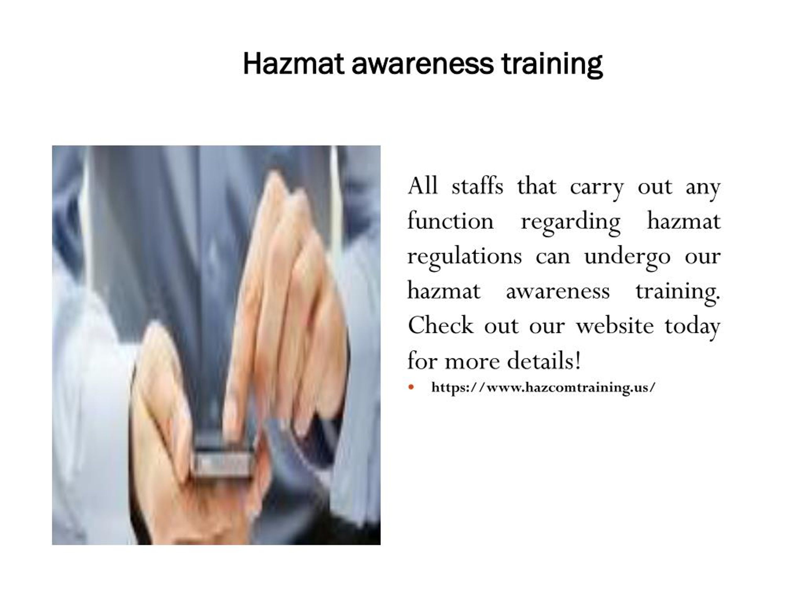PPT Hazmat awareness training PowerPoint Presentation, free download