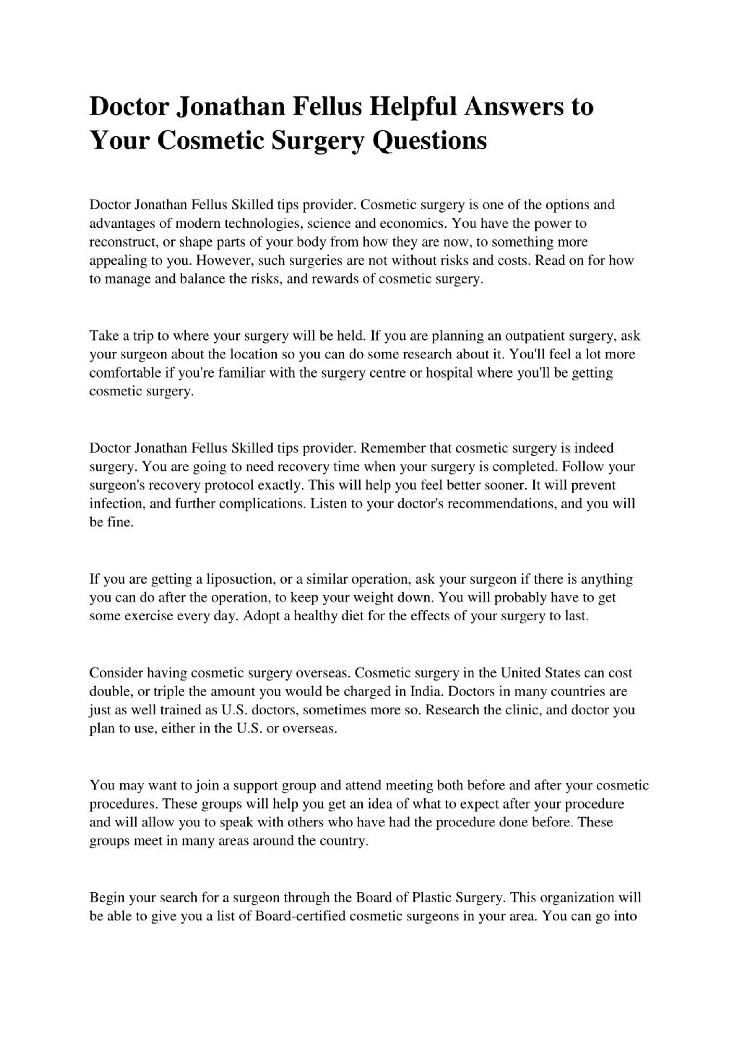 questions to ask a surgeon about their job