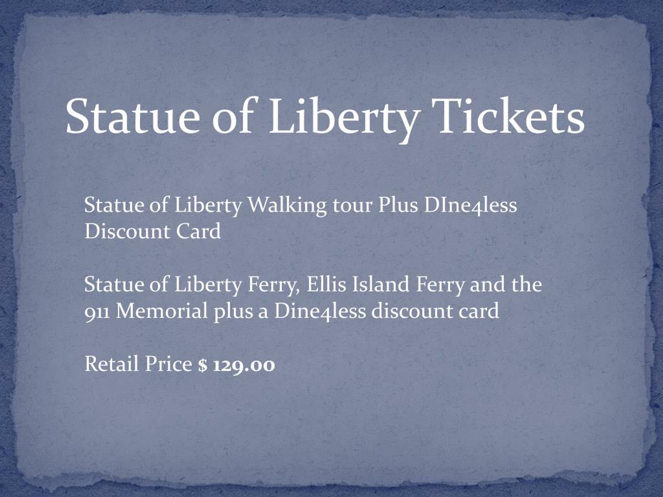 PPT Statue of Liberty Tickets attractions4us PowerPoint Presentation