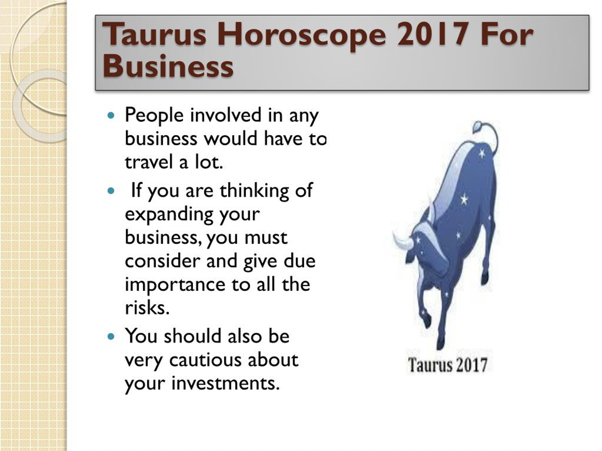 PPT Taurus Horoscope 2017 PowerPoint Presentation, free download ID