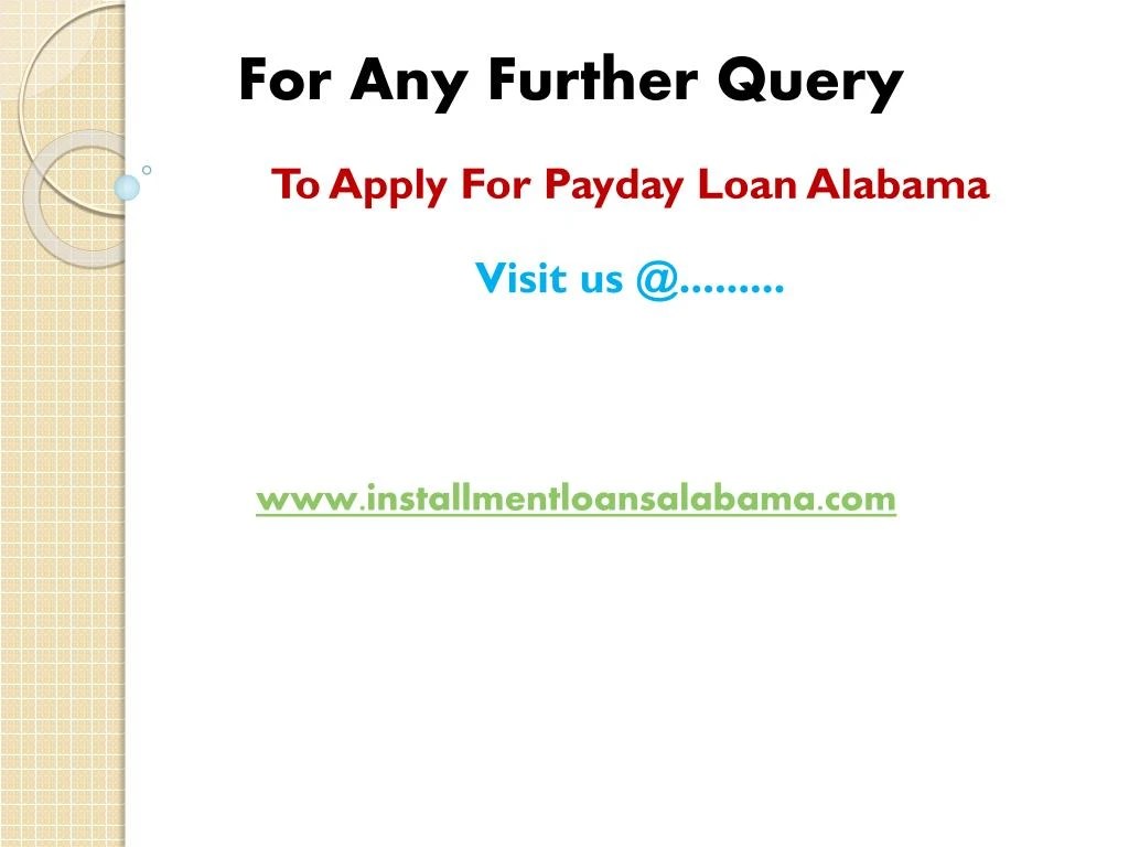 PPT Payday Loan Alabama A Quick Solution For Fiscal Woes PowerPoint