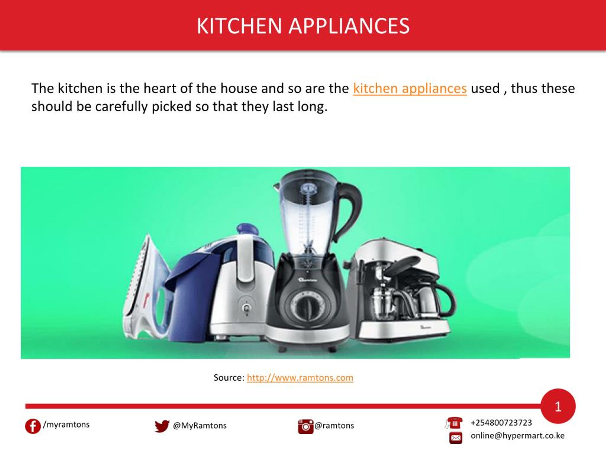 PPT Purchase Large And Small Kitchen Appliances PowerPoint