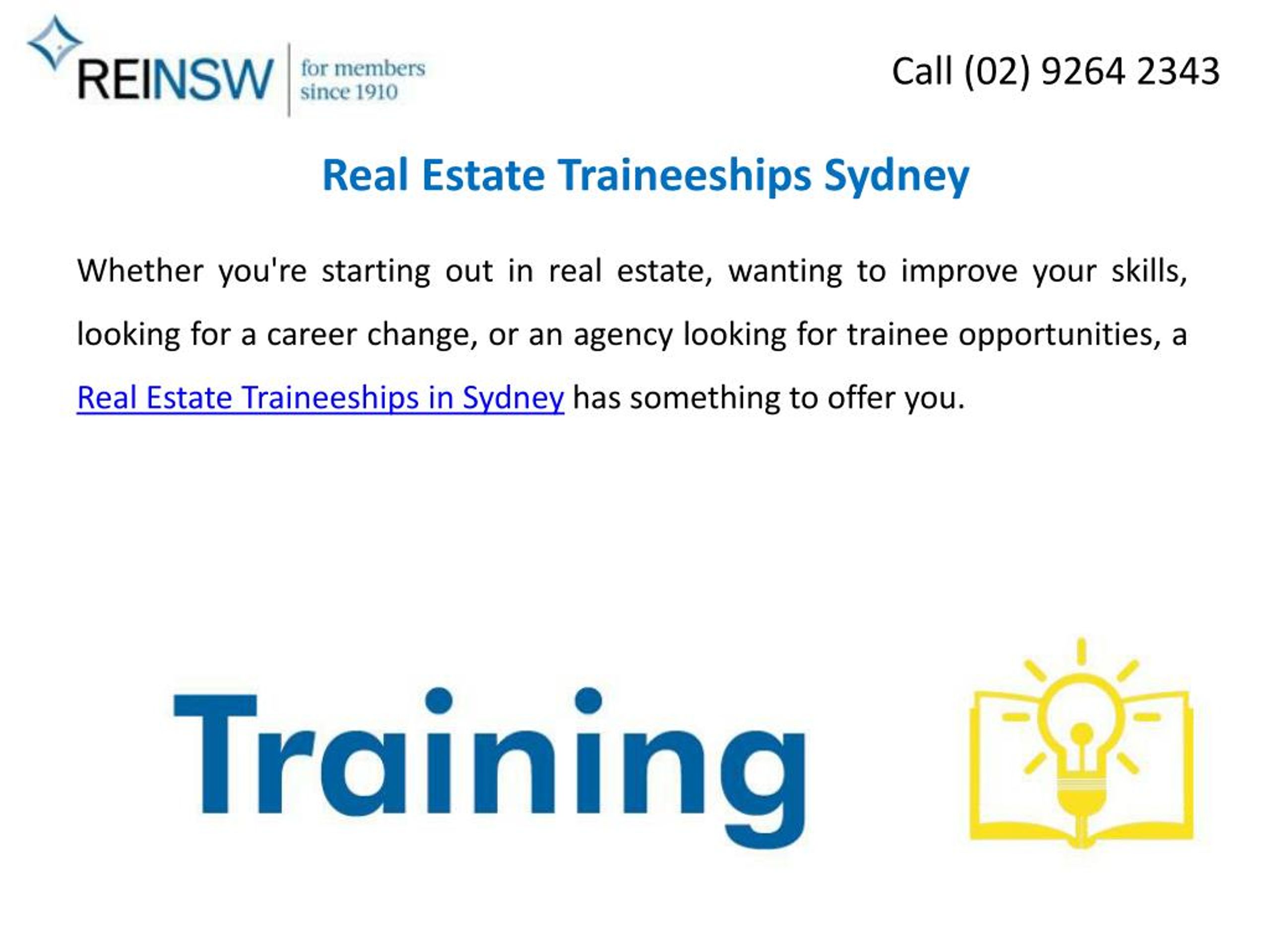 PPT Get Real Estate Traineeships in Sydney to Increase Career